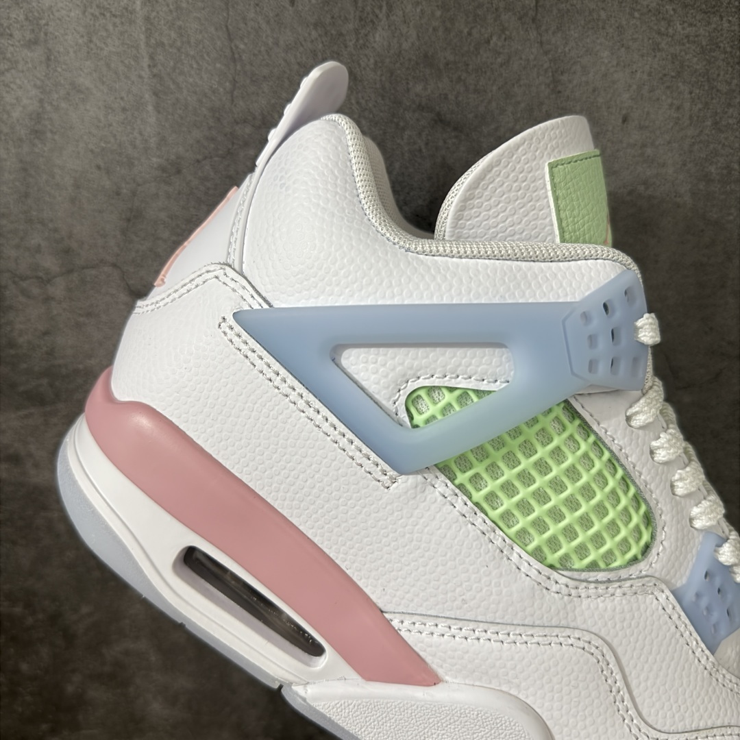 图片[7]-【DF版】Air Jordan 4 Retro Valentine\’s Day AJ4情人节 白绿粉 IB7068-100 原厂独立模具开发 纯正4代正确鞋型 原厂定制头层压纹皮料 原厂鞋楦打造市面最高工艺 内置原厂气垫 立体高频 四线中底拉帮 鞋垫背胶 网格大小 后置立体LOGO等可对比公司货 货号：IB7068 100 尺码：36 36.5 37.5 38 38.5 39 40 40.5 41 42 42.5 43-选品中心