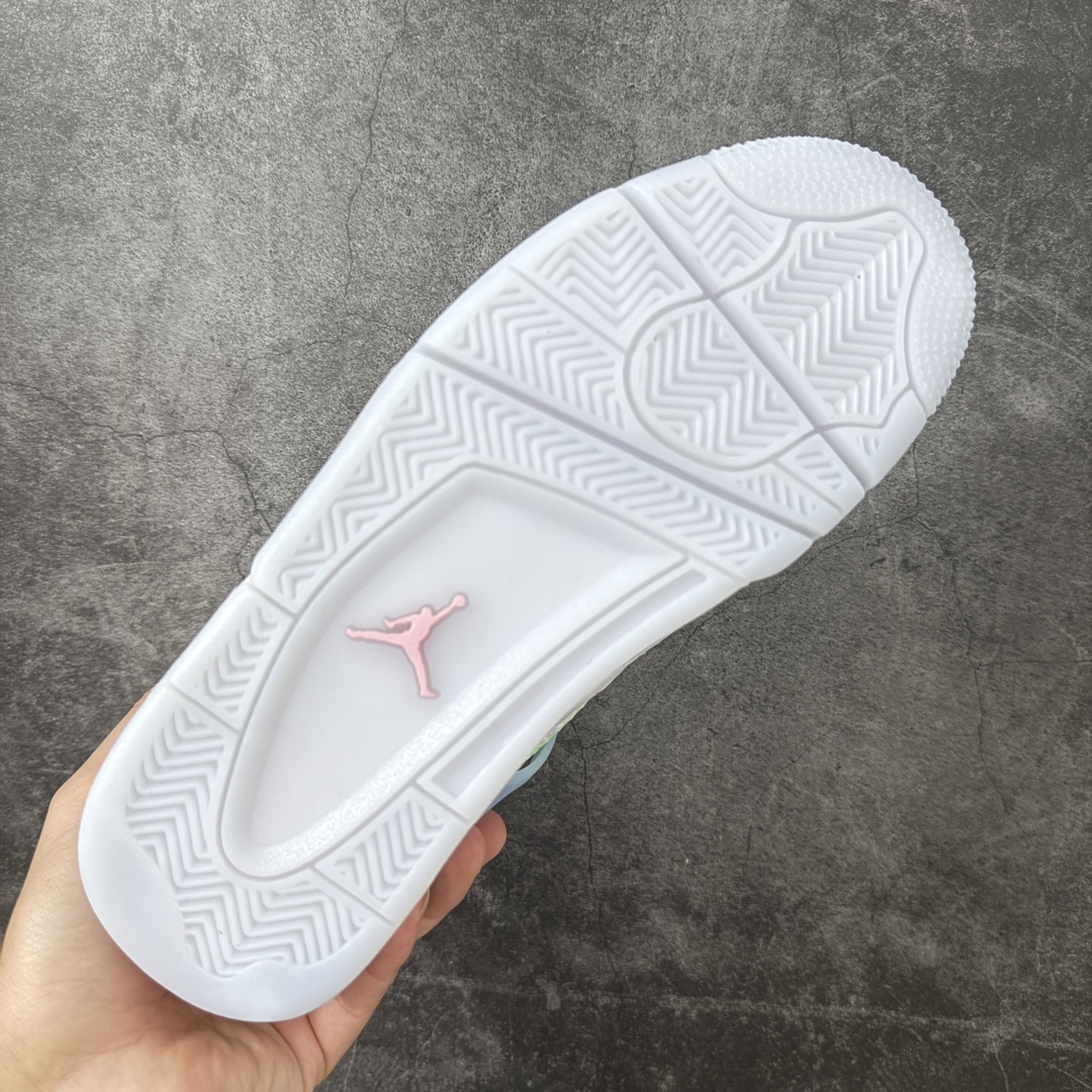 图片[9]-【DF版】Air Jordan 4 Retro Valentine\’s Day AJ4情人节 白绿粉 IB7068-100 原厂独立模具开发 纯正4代正确鞋型 原厂定制头层压纹皮料 原厂鞋楦打造市面最高工艺 内置原厂气垫 立体高频 四线中底拉帮 鞋垫背胶 网格大小 后置立体LOGO等可对比公司货 货号：IB7068 100 尺码：36 36.5 37.5 38 38.5 39 40 40.5 41 42 42.5 43-选品中心