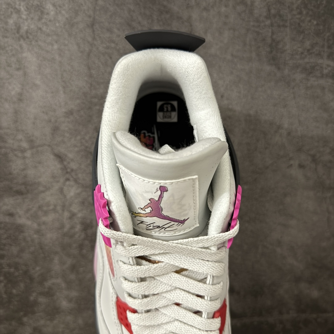 图片[8]-【原厂版】Jordan Air Jordan 4 Retro Comic 舒适贴合 支撑 复古篮球鞋 男款 AJ4白黑粉 货号JA1135-100 全新升级改良 原鞋原楦原纸板同源开发 完美呈现乔4的版型 内侧正确双色网格 还原细节 原厂皮料 正确气垫颜色 正确网格工艺 正确拉帮工艺 全鞋原装材料制作 原档案原模具打造 支持全方位与正品对比 尺码：40-47.5-选品中心