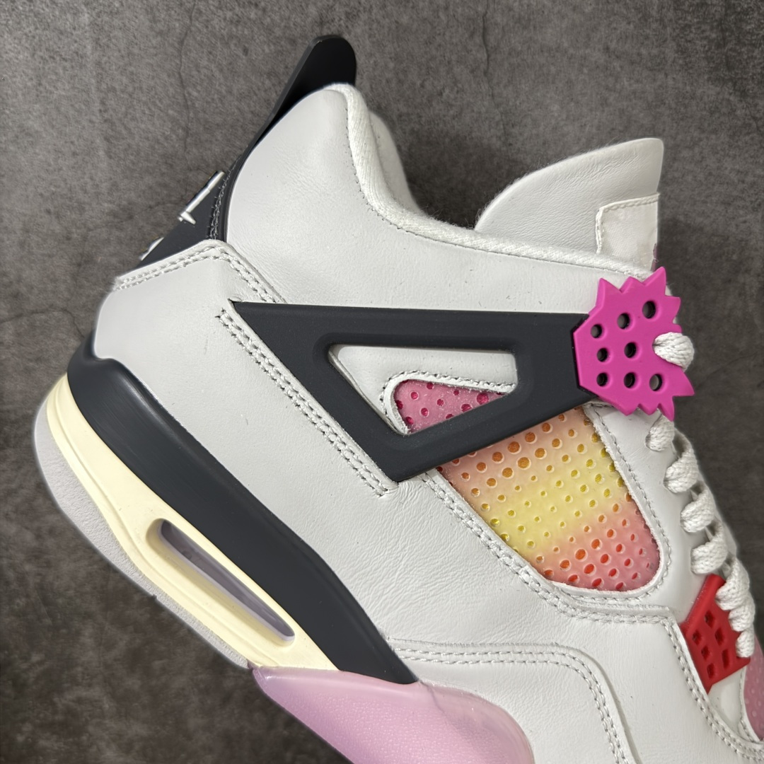 图片[7]-【原厂版】Jordan Air Jordan 4 Retro Comic 舒适贴合 支撑 复古篮球鞋 男款 AJ4白黑粉 货号JA1135-100 全新升级改良 原鞋原楦原纸板同源开发 完美呈现乔4的版型 内侧正确双色网格 还原细节 原厂皮料 正确气垫颜色 正确网格工艺 正确拉帮工艺 全鞋原装材料制作 原档案原模具打造 支持全方位与正品对比 尺码：40-47.5-选品中心