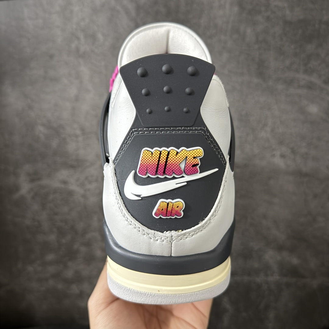 图片[4]-【原厂版】Jordan Air Jordan 4 Retro Comic 舒适贴合 支撑 复古篮球鞋 男款 AJ4白黑粉 货号JA1135-100 全新升级改良 原鞋原楦原纸板同源开发 完美呈现乔4的版型 内侧正确双色网格 还原细节 原厂皮料 正确气垫颜色 正确网格工艺 正确拉帮工艺 全鞋原装材料制作 原档案原模具打造 支持全方位与正品对比 尺码：40-47.5-选品中心