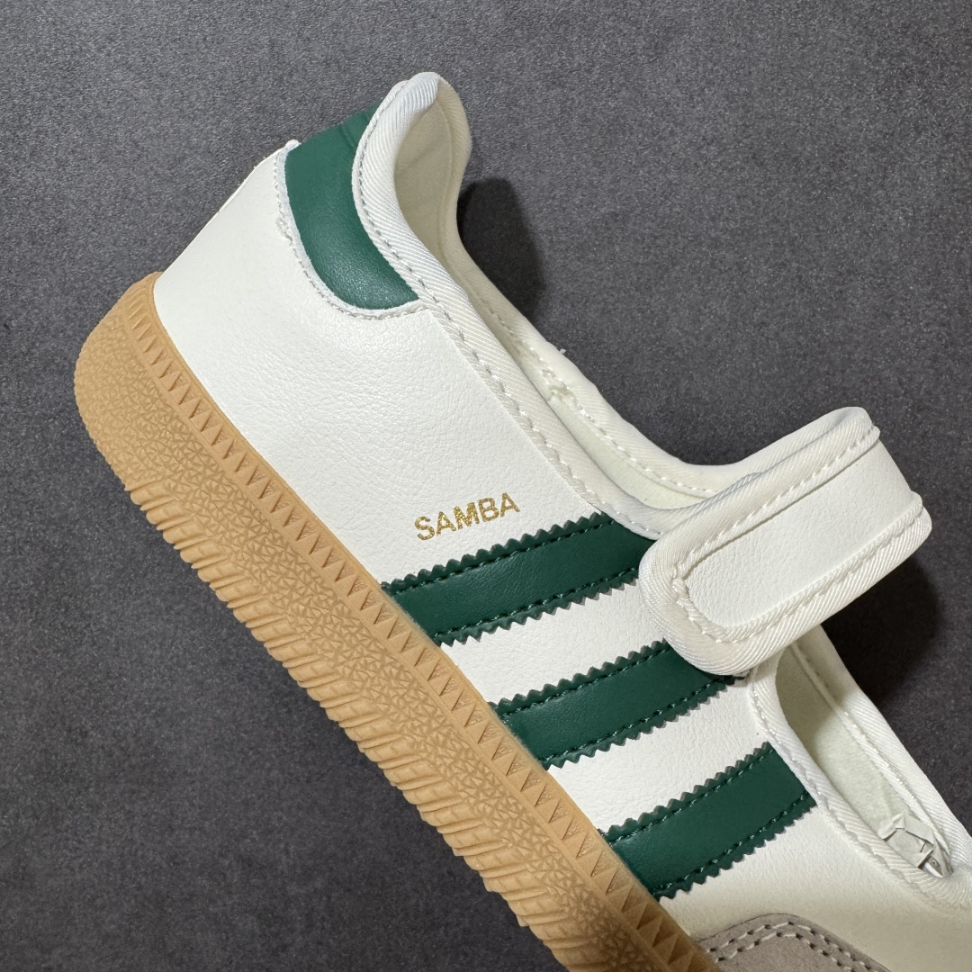 图片[6]-特价【公司级】Adidas Samba Janes阿迪达斯玛丽珍款玫瑰金板鞋懒人一脚蹬运动鞋 Adidas Samba Janes采用皮革材质，Adidas Samba Janes的设计融合了经典与现代元素。它采用了玛丽珍鞋的特色设计，如鞋面上的扣带和环扣装饰，同时保留了Samba鞋的经典三道杠设计和橡胶大底。这款鞋的鞋型修长，中足偏窄，整体贴合感强，适合标准脚型和宽脚型的人群‌ 货号： IH9206 HI6485 尺码：36 36.5 37 38 38.5 39 40 40.5 41 42-选品中心