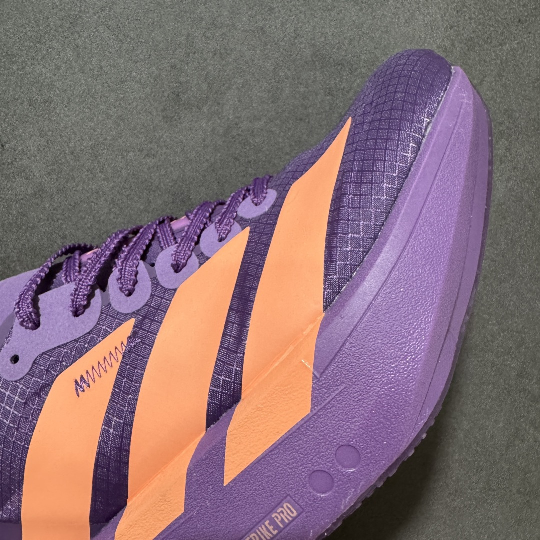 图片[5]-【公司级】ADIZERO ADIOS PRO 4 M 阿迪超轻透气缓震跑鞋   整体外观造型与adiZero Adios Pro EVO 1非常相似 中底配置方面搭载全掌Lightstrike Pro 鞋面采用透气网面示人 契合日常训练鞋的定位 更加耐用 外底给到了马牌橡胶 及上代竞速旗舰adidas Adizero Adios Pro 3区域分布 货号： JR1288 尺码：36-45带半码-选品中心