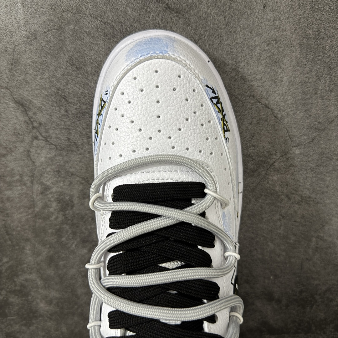 图片[5]-【手绘定制】NIKE COURT VISION LO ‘DIY’定制 低帮百搭 透气休闲运动板鞋 兼顾舒适脚感和出众风范 演绎匠心之作 结构性的支撑贴合感结合复古篮球设计 电绣工艺 皮料切割干净无任何毛边 细节完美 货号： DH2987-101 尺码： 36 36.5 37.5 38 38.5 39 40 40.5 41 42 42.5 43 44 45-选品中心