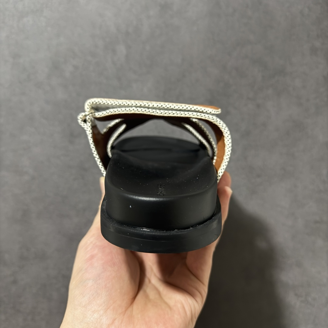 图片[4]-【公司级】Hermes Chypre 爱马仕平底一字拖鞋 Gray Black 尺码：35 36 37 38 39 40 41 42 43 44 45 46-选品中心