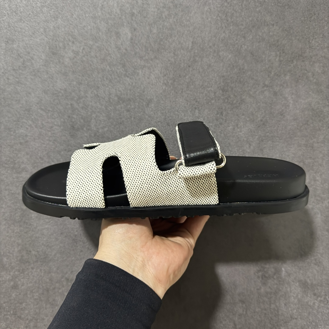 图片[2]-【公司级】Hermes Chypre 爱马仕平底一字拖鞋 Gray Black 尺码：35 36 37 38 39 40 41 42 43 44 45 46-选品中心