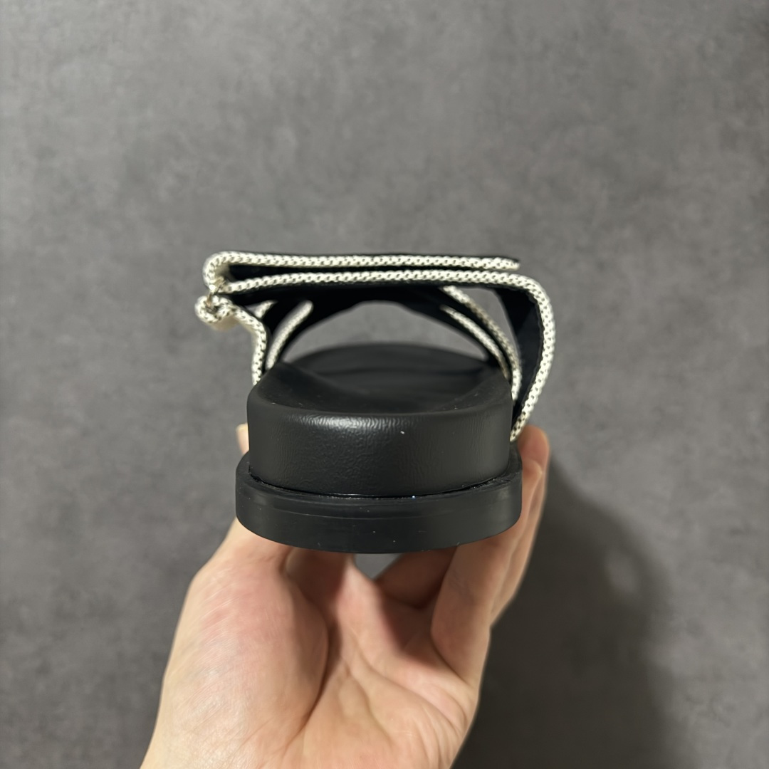 图片[4]-【公司级】Hermes Chypre 爱马仕平底一字拖鞋 Gray Black 尺码：35 36 37 38 39 40 41 42 43 44 45 46-选品中心