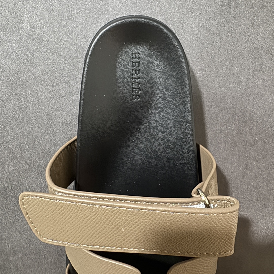 图片[7]-【公司级】Hermes Chypre 爱马仕平底一字拖鞋 Gray Black 尺码：35 36 37 38 39 40 41 42 43 44 45 46-选品中心