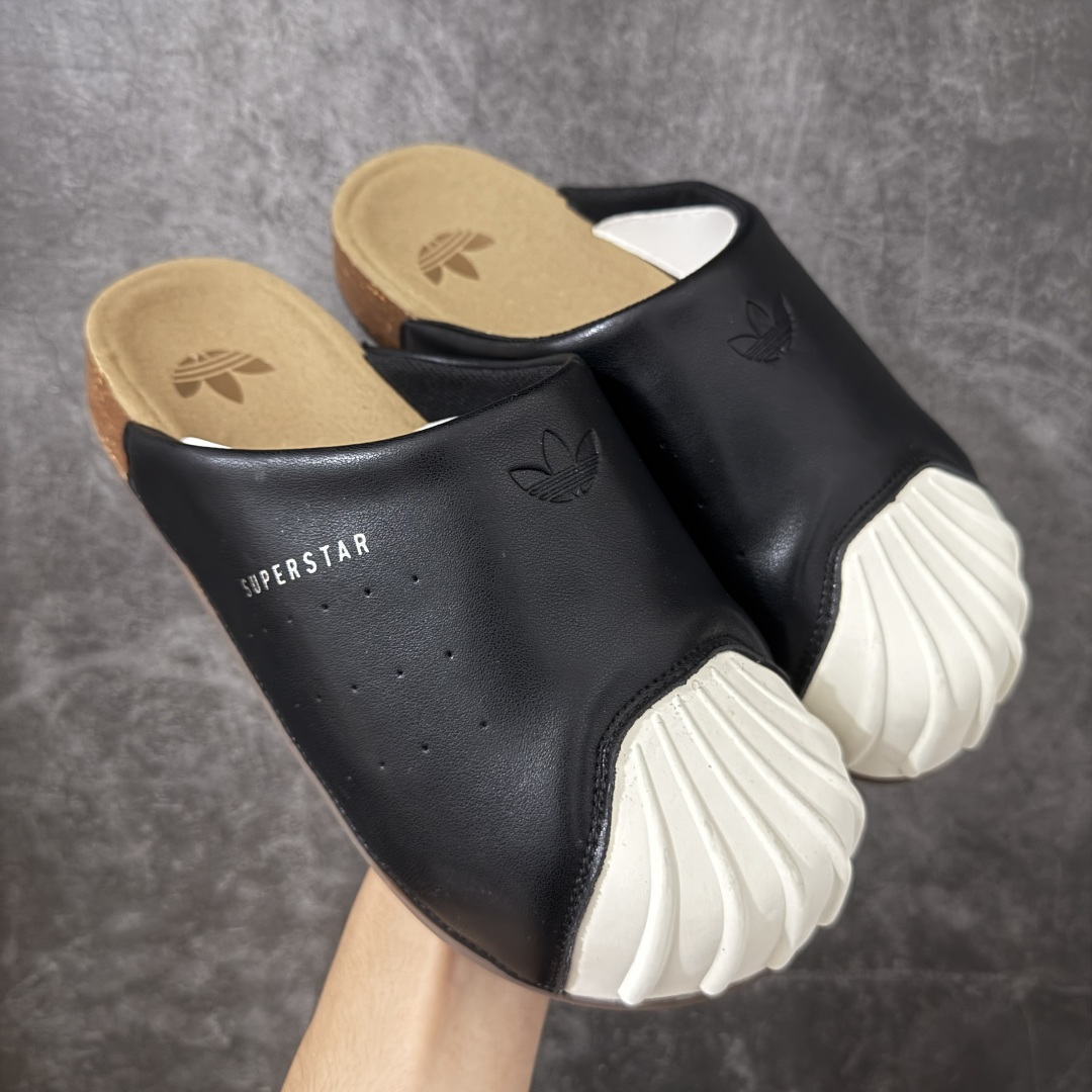 Adidas originals Adimule 舒适百搭 防磨包头一脚蹬拖鞋货号：LC0411尺码：3