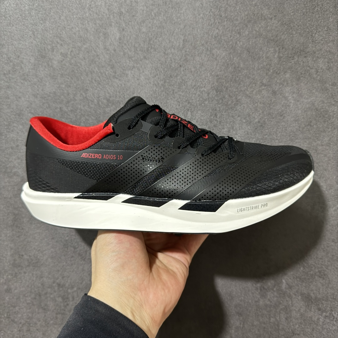 【公司级】Adidas Adizero Adios 10 马拉松飞线贾卡轻质透气休闲运动跑步鞋 采用双层透气网纱 Flywire动态飞线绑缚鞋面材质 内置Zoom小气垫装置 货号： KI4987 尺码： 36-45-选品中心