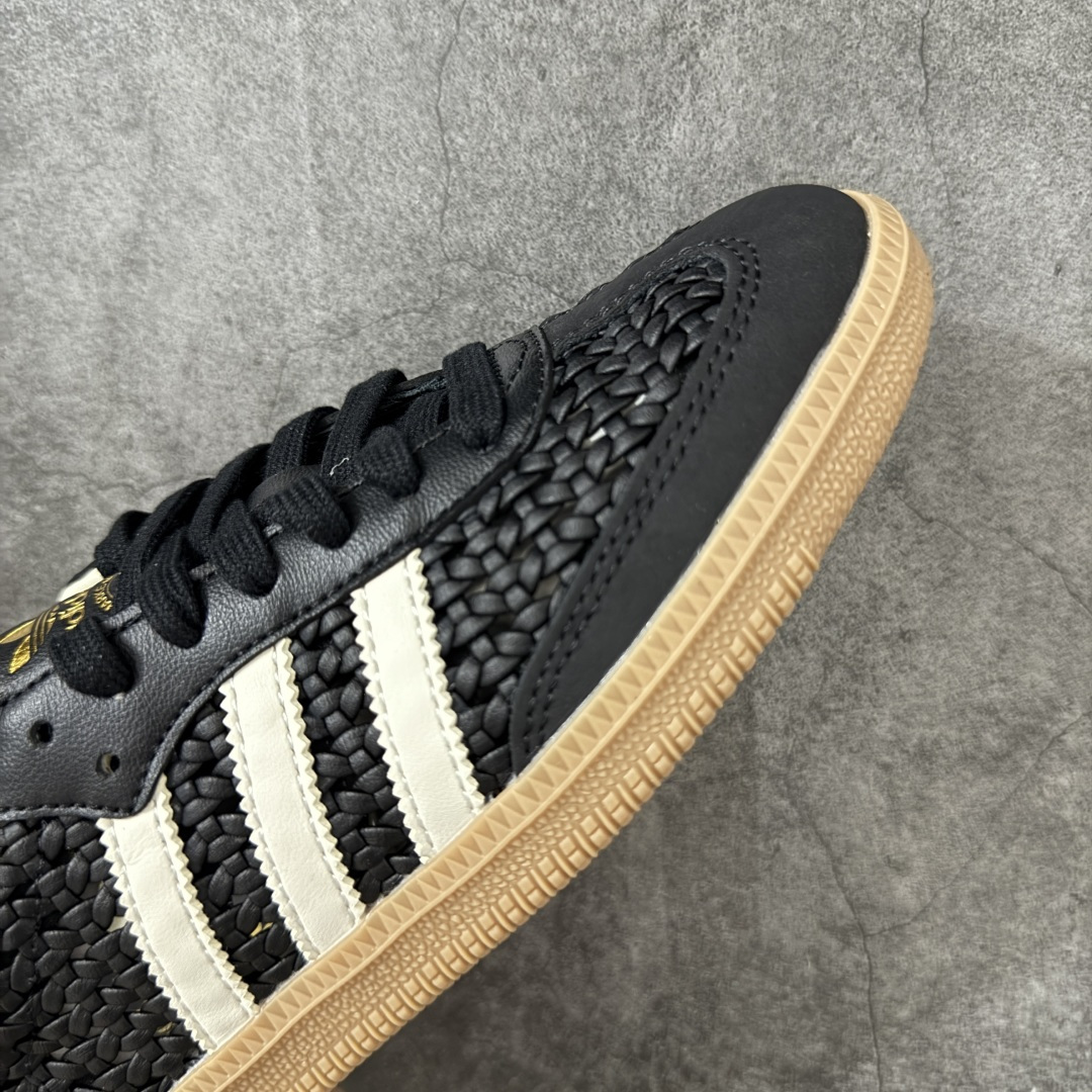 图片[6]-【渠道纯原】adidas originals Samba 贴合舒适 德训鞋 男女同款 黑白色 HQ9282 口碑大厂出品 品控大底版型不断改良更新 全套原纸板楦头开发 确保原汁原味 完美呈现桑巴版型 一比一鞋头弧度高度鞋身弧度 原厂头层皮料 东莞正确编织面 区别通货 细节品控鞋型随意对比 正确烫金高频细节 独家私模橡胶大底 原盒原配 尺码：35.5 36 36.5 37.5 38 38.5 39 40 40.5 41 42 42.5 43 44 44.5 45-选品中心