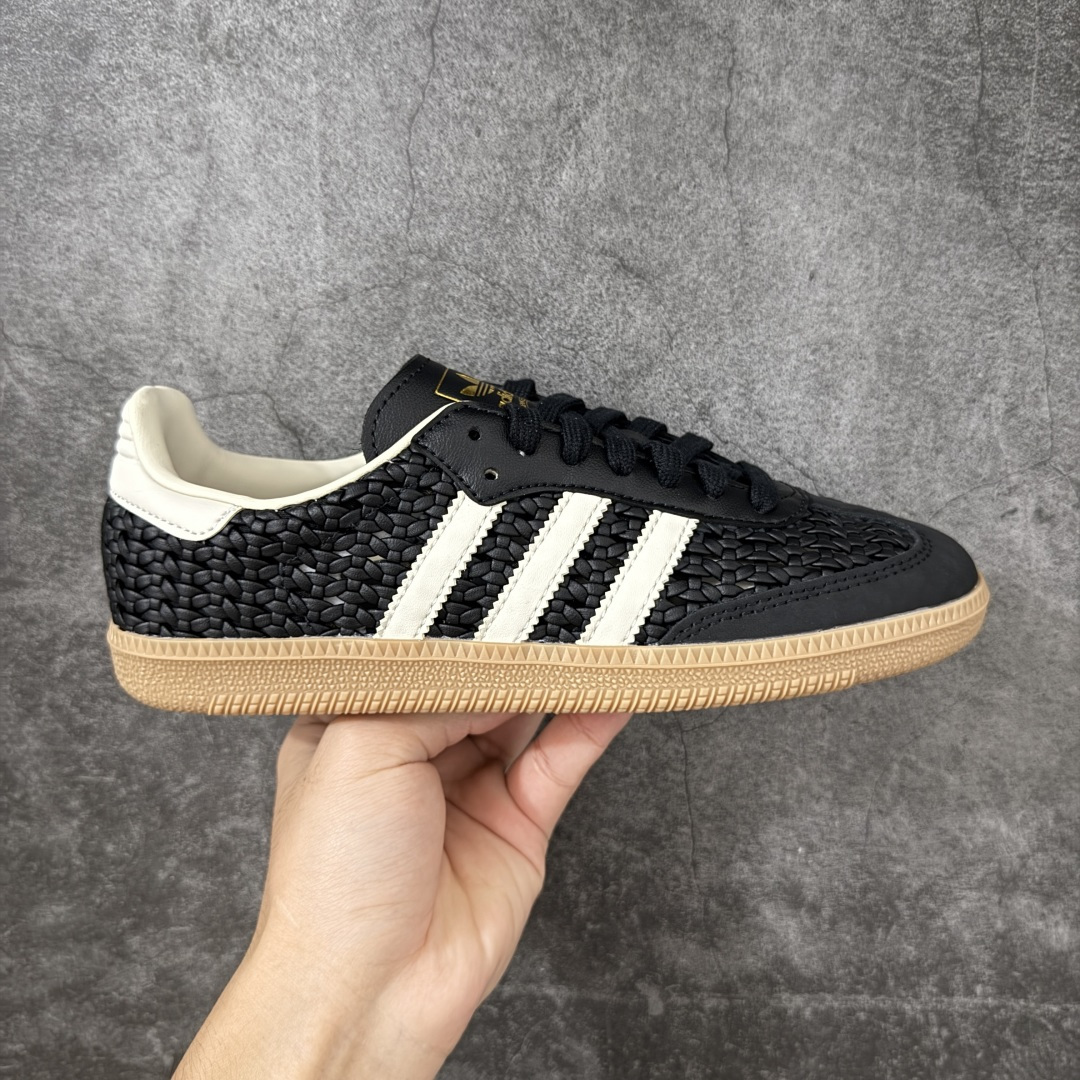 【渠道纯原】adidas originals Samba 贴合舒适 德训鞋 男女同款 黑白色 HQ9282 口碑大厂出品 品控大底版型不断改良更新 全套原纸板楦头开发 确保原汁原味 完美呈现桑巴版型 一比一鞋头弧度高度鞋身弧度 原厂头层皮料 东莞正确编织面 区别通货 细节品控鞋型随意对比 正确烫金高频细节 独家私模橡胶大底 原盒原配 尺码：35.5 36 36.5 37.5 38 38.5 39 40 40.5 41 42 42.5 43 44 44.5 45-选品中心