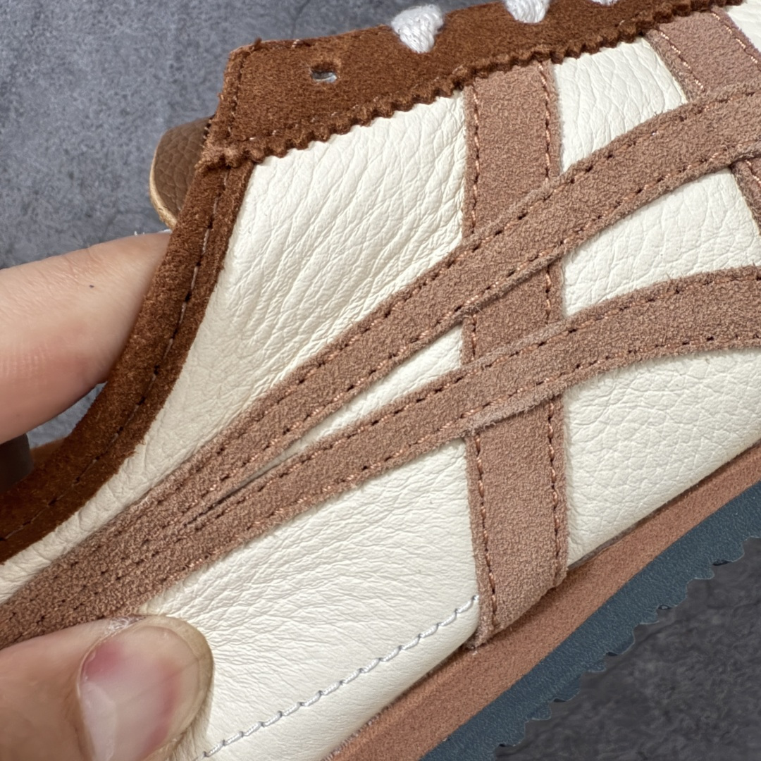 图片[4]-【最强毒版】Onitsuka Tiger Mexico 66 亚瑟士鬼冢虎复古经典板鞋 平台专供 充正版本 保证每个配色都是采购原鞋开发 采用原厂材料 全头层纳帕细纹皮面 质感无敌 全新玻璃刀切割皮料 超高清洁度 纹路、色泽、皮心颜色 质感百分百还原 海外订单工厂出品 超成熟稳定的做工品控 原装全套纸板楦头开发 原汁原味 完美呈现版型 私模正确鞋底咬花纹路 一比一鞋头弧度高度鞋身弧度 绝不口嗨 细节品控鞋型随意秒杀市面 原档咬花纹路私模大底 一个单元有六个三角形 总体形拼接呈现花瓣状 官方四联吊牌 原装Ortholite轻量化鞋垫 原盒原配 质保卡 说明书 钢印防尘纸 纸板中底带钢印 乳胶组合鞋垫带足弓 支持全方位的对比专柜 尺码：35 36 37 37.5 38 39 39.5 40 40.5 41.5 42 42.5 43.5 44 44.5 45-选品中心