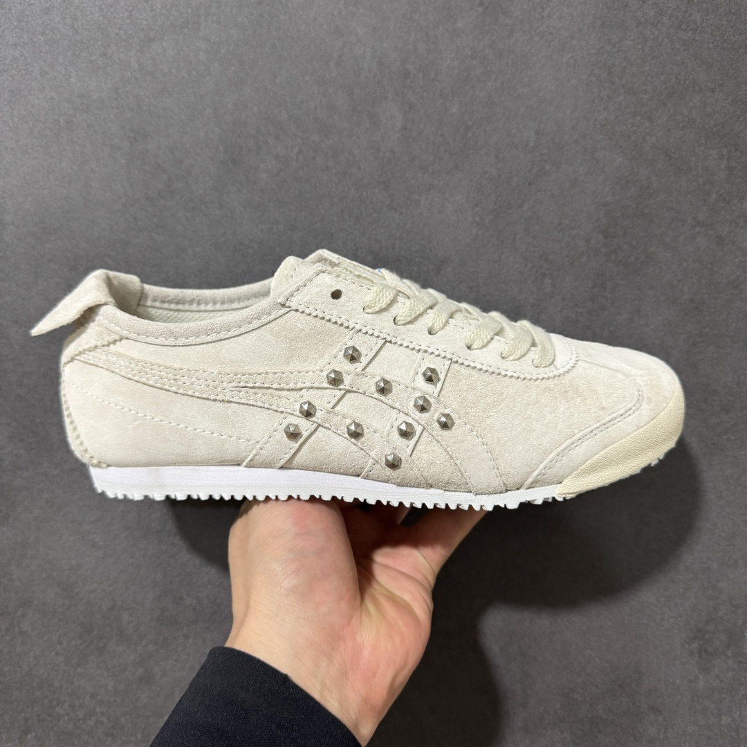 【公司级】Asics/亚瑟士 男女鞋 日产经典老牌-鬼塚虎/Onitsuka Tiger Mexico 66®经典墨西哥系列复古经典百搭板鞋休闲运动鞋慢跑鞋。 采用柔软皮革拼接鞋面，超国标含胶率耐磨耐弯折RB大底。产品从款式颜色造型上体现出追求舒适和细节的完美。鞋类更是推崇手工制作的严谨，融舒适性与可穿性的设计风格。注重细节的完美和别致魅力，既保持稳重，又不失轻松的时尚感。 货号：1183A257 尺码： 36-45含半码-选品中心