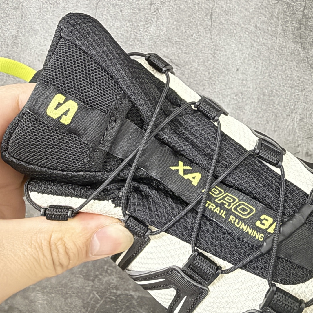 图片[6]-【666版本】SALOMON 萨洛蒙 XA PRO 3D 户外运动 网布减震防滑透气 低帮跑步鞋 男女同款 491117 全新品质 巅峰之作 所有配色均购物原版拆解1：1开发 原材料打造 非市场公版便宜货 私模大底 清洁度比市场所有版本都高 全套原纸板楦头开发 原厂网布配套 确保原汁原味 完美呈现版型 原档数据独家私模五层组合大底 男女鞋同步官方开发至46 原装Ortholite轻量化鞋垫 中底布带钢印编号 原厂TPU锁扣 进口港宝加持 后跟自然饱满 还原公司包裹性 鞋面采用SENSIFT贴合技术 全方位贴合包裹脚型 鞋跟部鞋底牵引设计 提供强大的抓地性能 更适应野外崎岖不平的道路 其3D ADVANCED CHASSIS底盘 材料轻量大化 钉齿设计更具稳定性 防护性 鞋底易磨损区运用CONTAGRIP高耐磨材料 应对城市硬质路面长距离跑考验 尺码：36 36.5 37.5 38 38.5 39 40 40.5 41 42 42.5 43 44 45 46-选品中心