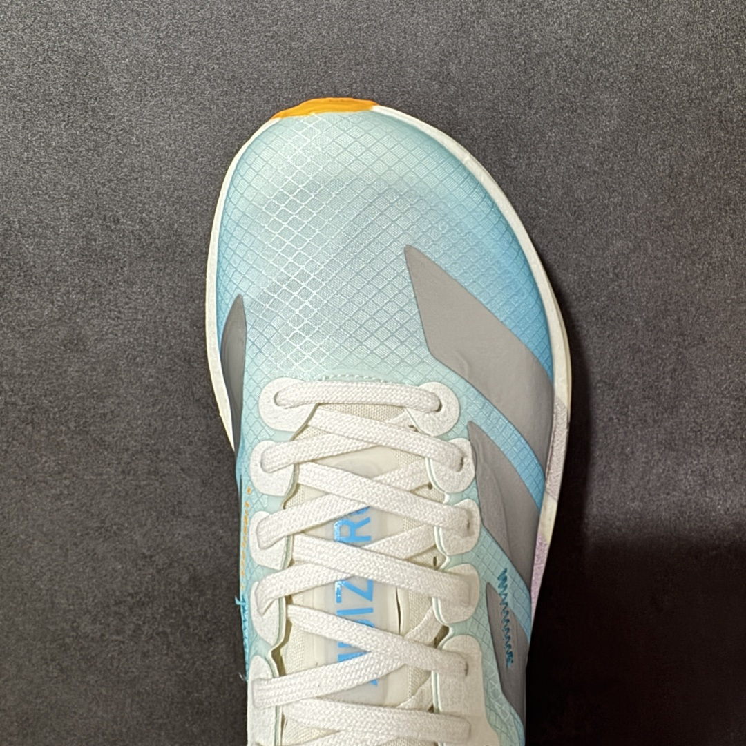 图片[5]-【公司级】adidas Adizero Adios Pro 4 2026年上海半马限定鸳鸯配色 蓝橙 整体外观造型与adiZero Adios Pro EVO 1非常相似 中底配置方面搭载全掌Lightstrike Pro 鞋面采用透气网面示人 契合日常训练鞋的定位 更加耐用 外底给到了马牌橡胶 及上代竞速旗舰adidas Adizero Adios Pro 3区域分布 货号：KH6360 尺码：36 36.5 37 38 38.5 39 40 40.5 41 42 42.5 43 44 44.5 45-选品中心