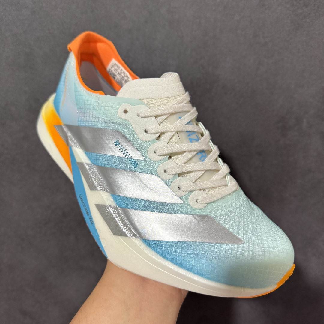 图片[3]-【公司级】adidas Adizero Adios Pro 4 2026年上海半马限定鸳鸯配色 蓝橙 整体外观造型与adiZero Adios Pro EVO 1非常相似 中底配置方面搭载全掌Lightstrike Pro 鞋面采用透气网面示人 契合日常训练鞋的定位 更加耐用 外底给到了马牌橡胶 及上代竞速旗舰adidas Adizero Adios Pro 3区域分布 货号：KH6360 尺码：36 36.5 37 38 38.5 39 40 40.5 41 42 42.5 43 44 44.5 45-选品中心