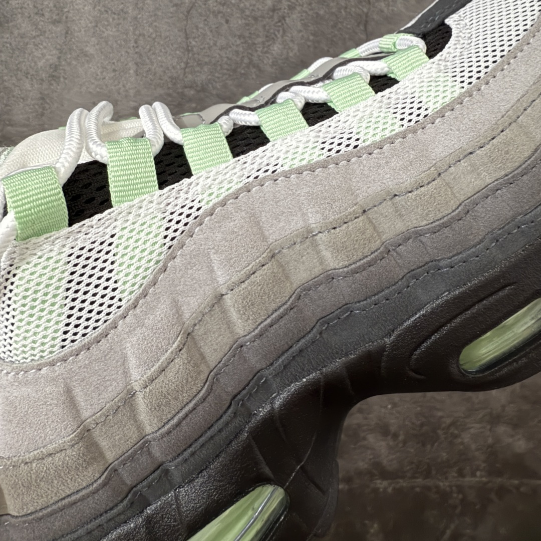 图片[4]-【KZ2.0版本】Nike Air Max 95 黑灰绿 货号：HJ5996-005 外贸顶级专供 区别先行版 全部配色原鞋原尺码开发生产 极致还原 全部原厂材料一比一打造 一眼ZP既视感 欢迎对比市场版本 尺码：40 40.5 41 42 42.5 43 44 44.5 45 46 46.5 47.5 48 48.5-选品中心