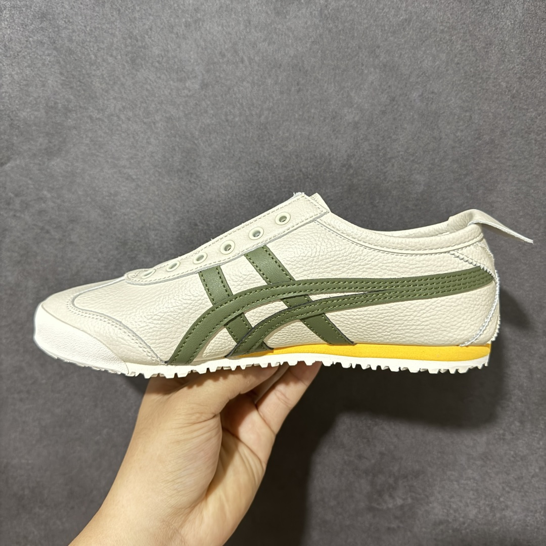 图片[2]-【公司级】Onitsuka Tiger MEXICO 66 SLIP-ON 百搭单品 定制鬼冢虎 板鞋 MEXICO 66是鬼冢虎旗下最经典的款式，李小龙最喜欢的一款训练鞋休闲鞋！鞋身特有的虎爪造型LOGO，辨识度非常高！更是由偶像明星李宇春等人代言，成为越来越流行的休闲鞋选择 货号：1183B815-101 尺码：36 37 38 39 40.5 41.5 42 43.5 44 45-选品中心