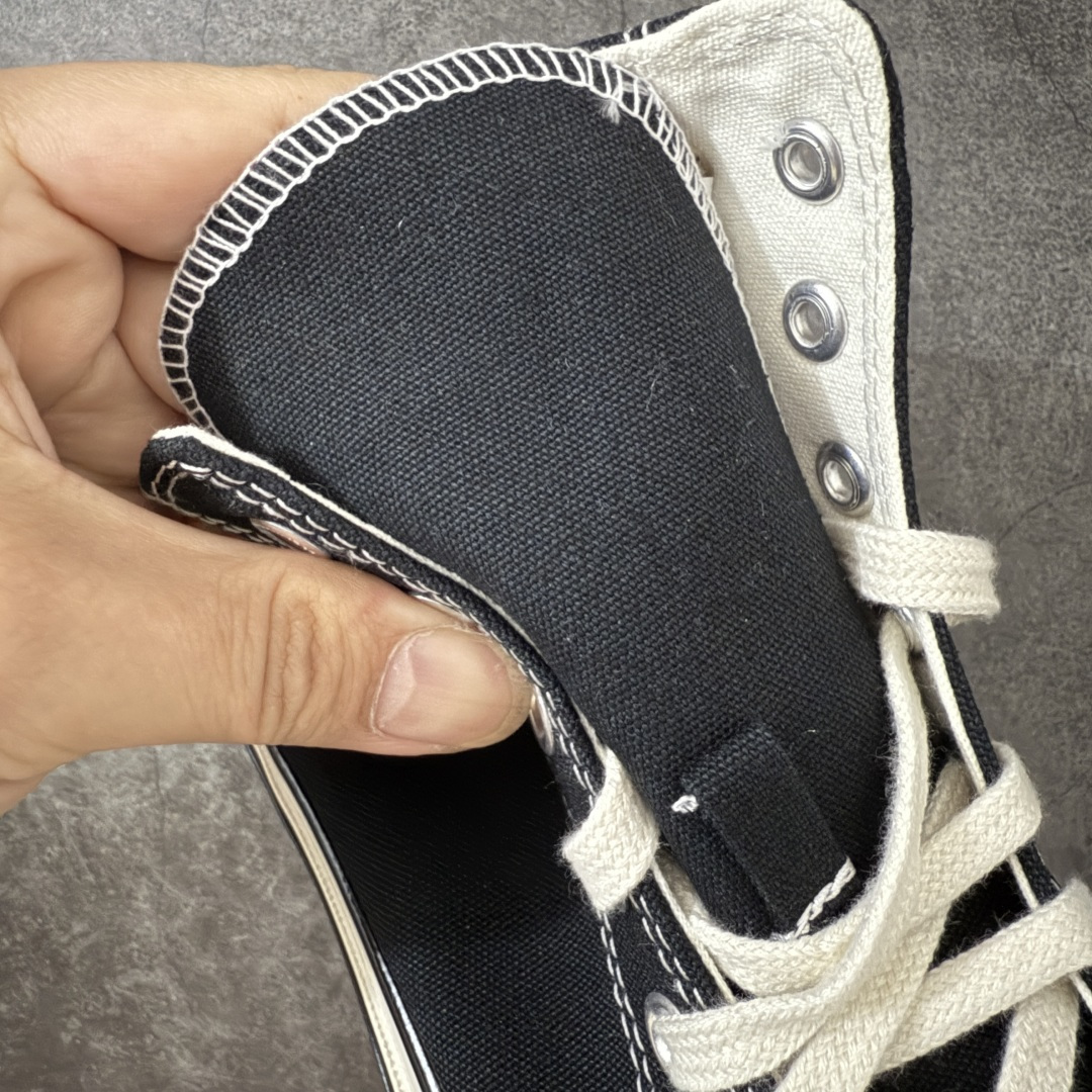 图片[5]-【虎扑2.0小头版】 Converse CHUCK 70 X 匡威1970s 舒适运动 高帮 帆布鞋 男女同款 黑色 A24225C 全新开发 不仅仅为小鞋头 细节 材料 做工 全方位升级 经典永不过时 十年老厂出品 平台正品订单 超稳定的品控清洁度 全套原厂材料配置 原厂硫化工艺 油性扁平尖头 原厂楦头纸板数据 一体化超软蓝底加持 超软EVA鞋垫 后掌灰色缓震胶 脚感一比一还原 耐磨橡胶大底 越南产内外标 原盒黑色吊牌 超高清洁度 随意冲正 如有更好白送 尺码：35 36 36.5 37 37.5 38 39 39.5 40 41 41.5 42 42.5 43 44-选品中心