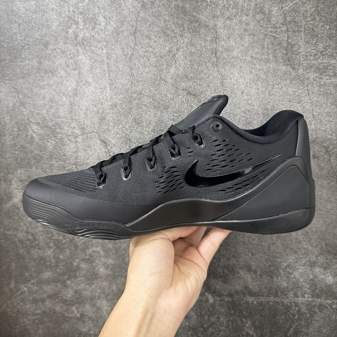 图片[2]-【S2纯原版】Nike Kobe 9 Elite EM TB P 纯黑全黑色 S2纯原生产线 科比九代 #React科技鞋垫加持 实战配置直接拉满 #原楦纸板开发 鞋身流线型、后跟塑形，区分土肥圆 #原厂针织鞋面一针一线匹配原版 #全身鞋材卡料色独家定制 热压印SWOOSH #真实底模最大48.5 实战利器 专供海外市场 货号：IH5095-002 尺码：40 40.5 41 42 42.5 43 44 44.5 45 46 47.5 48.5 （脚宽、脚胖 建议买大半码）-选品中心