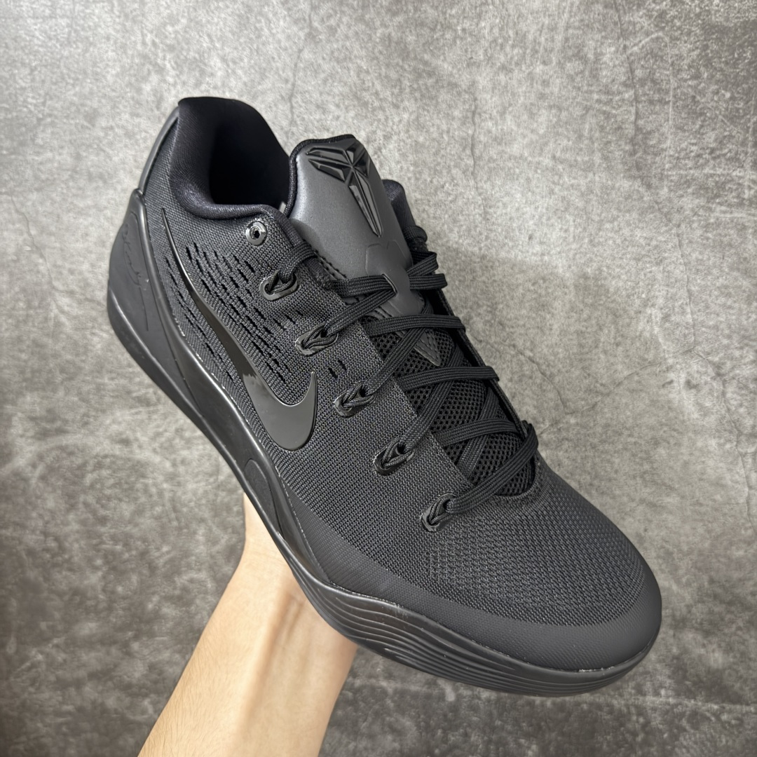 图片[3]-【S2纯原版】Nike Kobe 9 Elite EM TB P 纯黑全黑色 S2纯原生产线 科比九代 #React科技鞋垫加持 实战配置直接拉满 #原楦纸板开发 鞋身流线型、后跟塑形，区分土肥圆 #原厂针织鞋面一针一线匹配原版 #全身鞋材卡料色独家定制 热压印SWOOSH #真实底模最大48.5 实战利器 专供海外市场 货号：IH5095-002 尺码：40 40.5 41 42 42.5 43 44 44.5 45 46 47.5 48.5 （脚宽、脚胖 建议买大半码）-选品中心