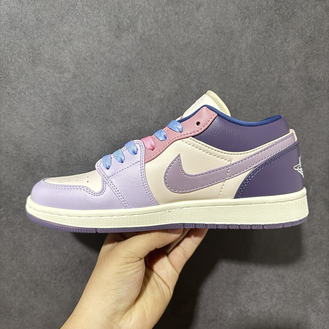 图片[2]-【公司级】Nike Jordan Air Jordan 1 low 皮革 潮流 彩蛋 复活节 减震支撑轻便 低帮 复古篮球鞋 女款 颜色；粉紫色 货号；DZ2768-651 尺码；36-45（带半码）-选品中心