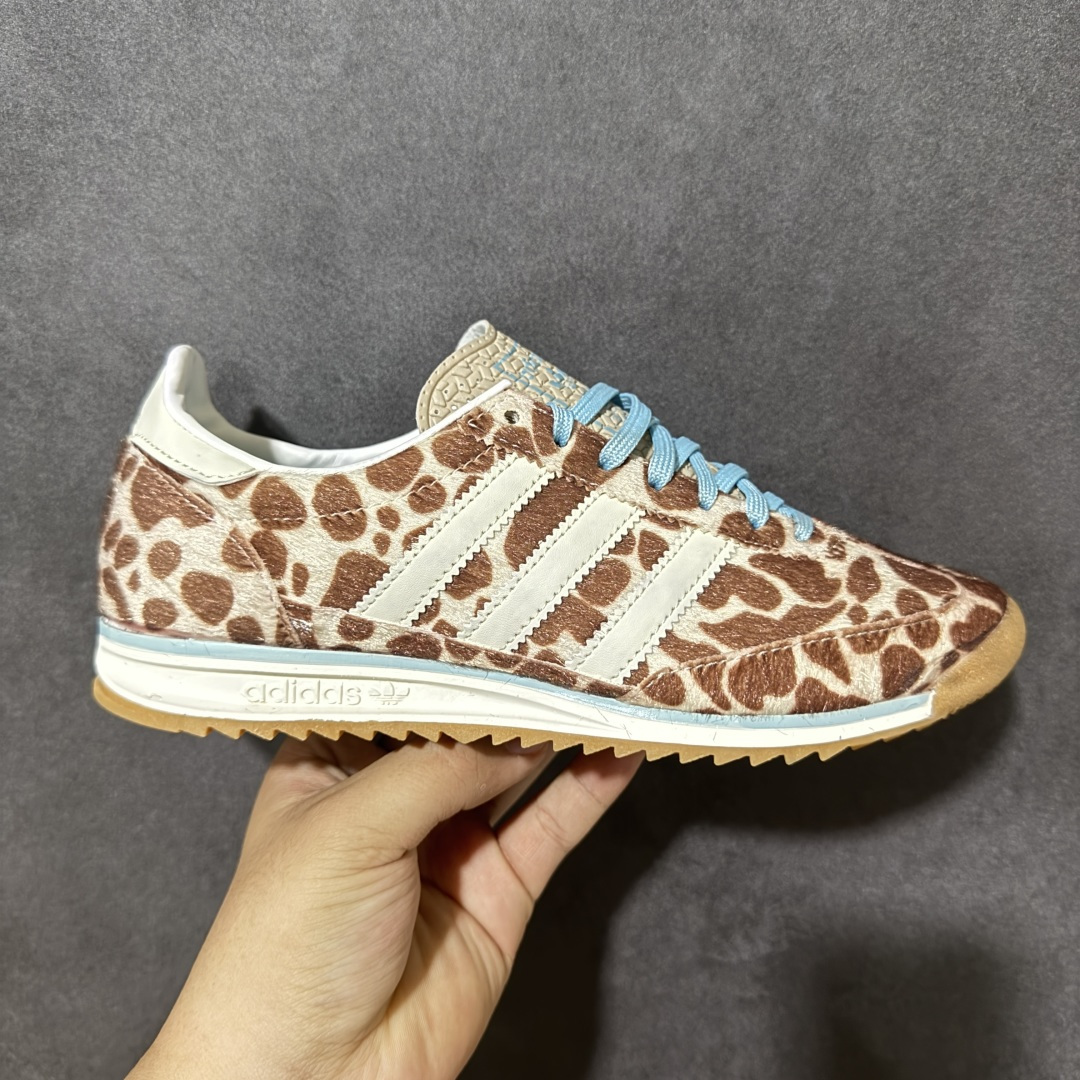 【公司级】adidas originals SL 72 OG T头鞋 经典舒适动物纹 生活休闲鞋 男女款 亚麻晶棕 货号:KH8967 尺码:36-45带半码-选品中心