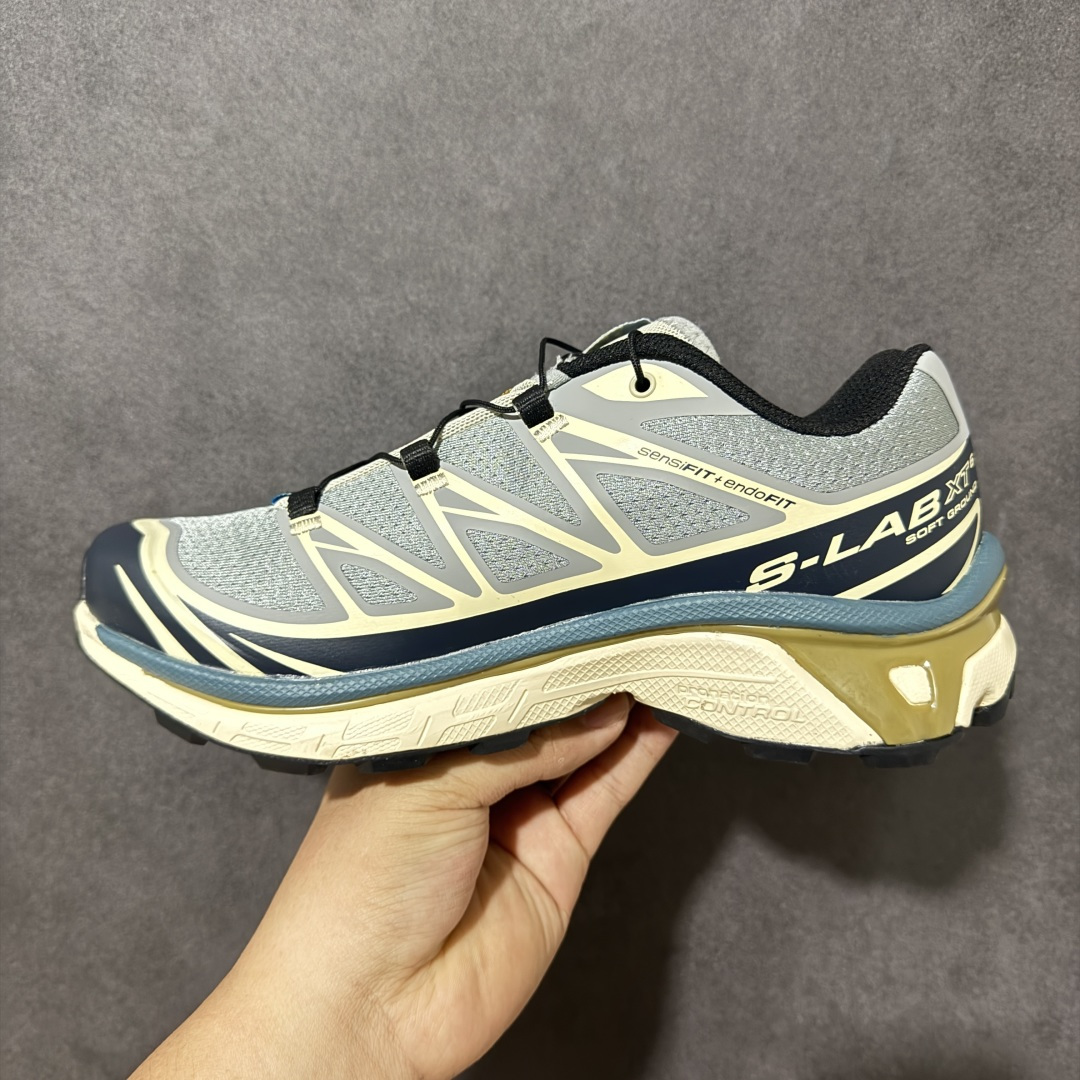 图片[2]-【福利C版】 Salomon XT-6 萨洛蒙 户外跑鞋 大厂出品 越野机能户外休闲跑鞋 采用耐磨牛巴革组合防护透气网布鞋面材质 牛角扣系带开合 欧索莱环保去臭环型组合鞋垫 外置3D Chassis鞋底结构组合Contagrip耐磨胶状材质 尺码：36-46-选品中心