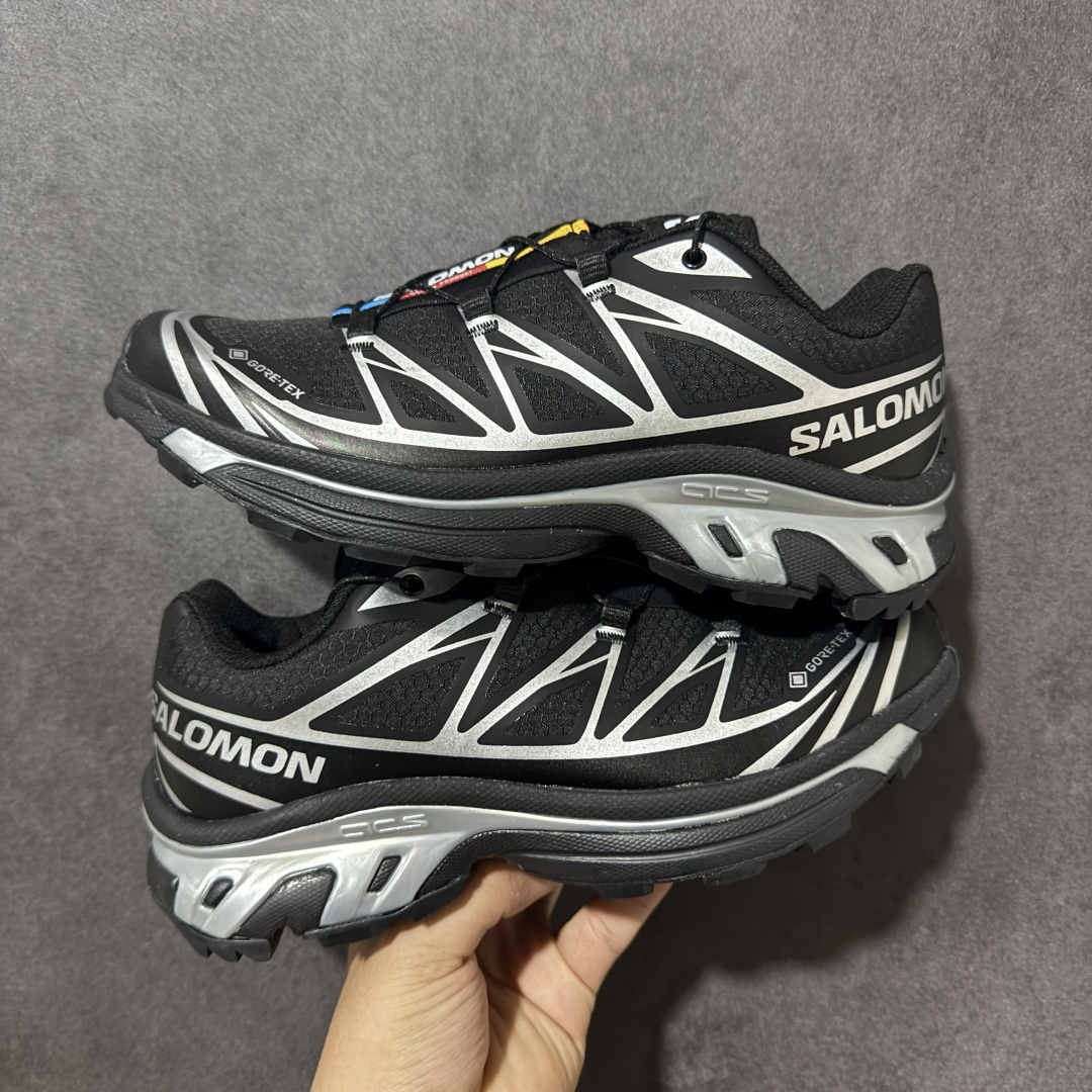 图片[2]-【福利C版】 Salomon XT-6 萨洛蒙 户外跑鞋 大厂出品 越野机能户外休闲跑鞋 采用耐磨牛巴革组合防护透气网布鞋面材质 牛角扣系带开合 欧索莱环保去臭环型组合鞋垫 外置3D Chassis鞋底结构组合Contagrip耐磨胶状材质 尺码：36-46-选品中心