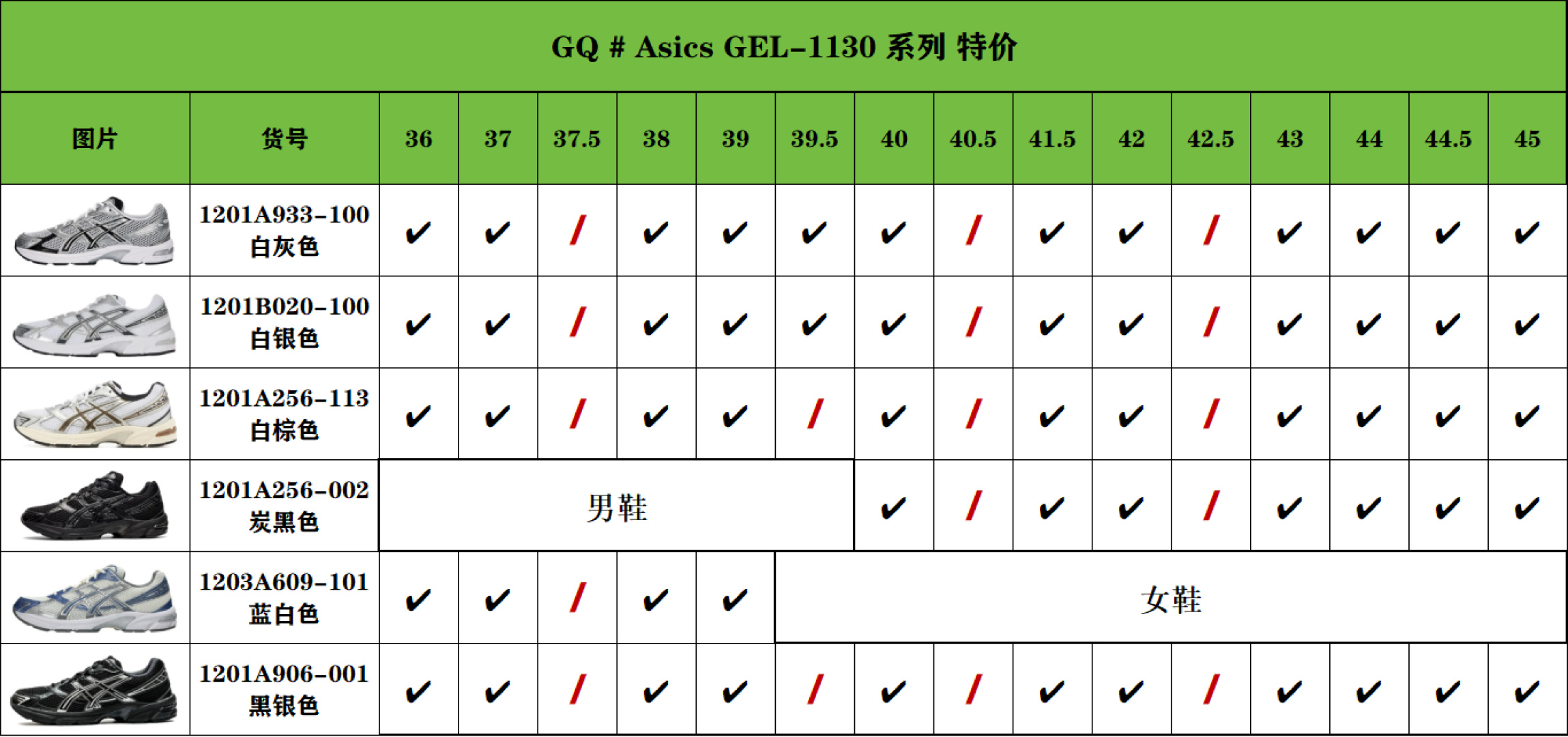 图片[8]-特价【GQ福利】亚瑟士订单大厂，转型回笼资金，市面最高品质，福利特价 爆款 ASICS GEL-1130 实用主义 复古百搭 舒适日常 织物橡胶 低帮 休闲城市通勤跑步鞋 男女同款 尺码：36 37 37.5 38 39 39.5 40 40.5 41.5 42 42.5 43.5 44 44.5 45-选品中心