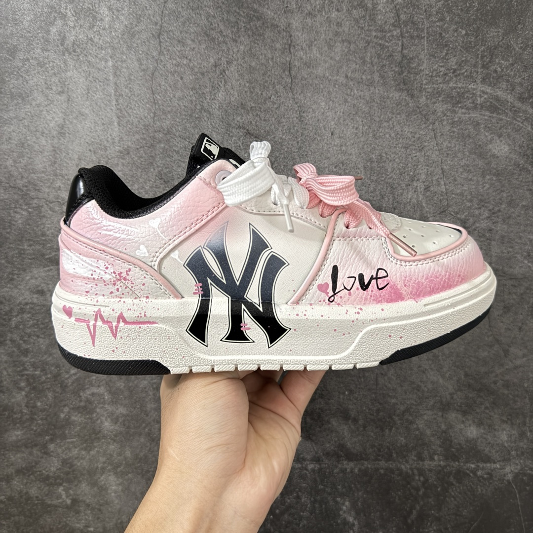 【手绘定制版】MLB NY 印花网红学长鞋 涂鸦恶作剧 花田少女 内增高6cm 原厂原档案数据开发 进口纳米材质 原厂全套手提袋 原盒雷射防伪标包装 货号: 3ASXCA12N 尺码:35-45带半码-选品中心