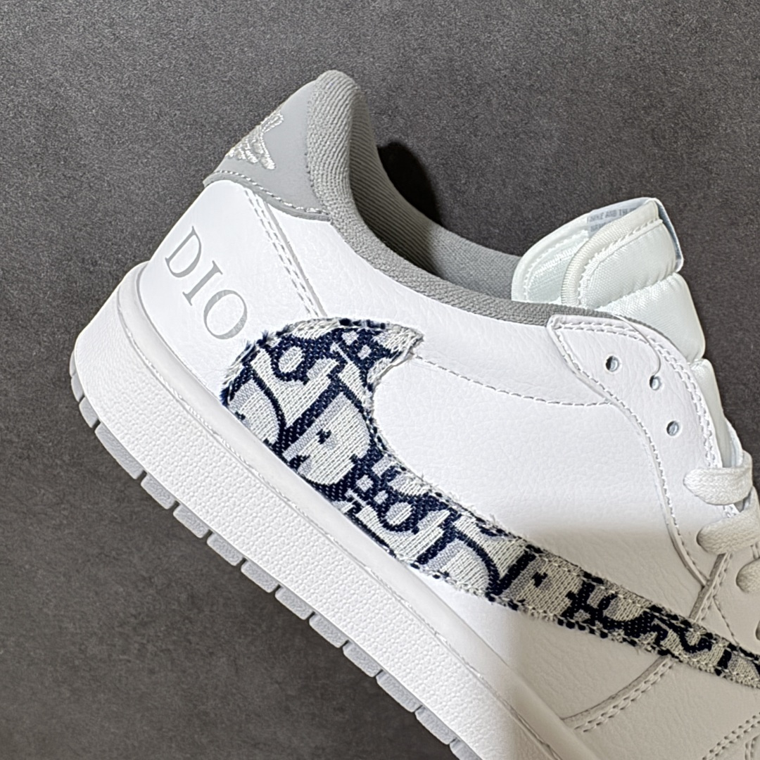 图片[7]-【公司级】Nike Air Jordan 1 x Travis Scott AJ1倒勾 乔一倒钩 ‘DIY’定制迪奥 耐克 低帮文化篮球鞋 完美品质出货 细节如图所示 鞋面切割工整 冲孔整齐干净 中底拉帮线 整体清洁度非常好 货号：DM7866-723 尺码：36 36.5 37.5 38 38.5 39 40 40.5 41 42 42.5 43 44 45-选品中心