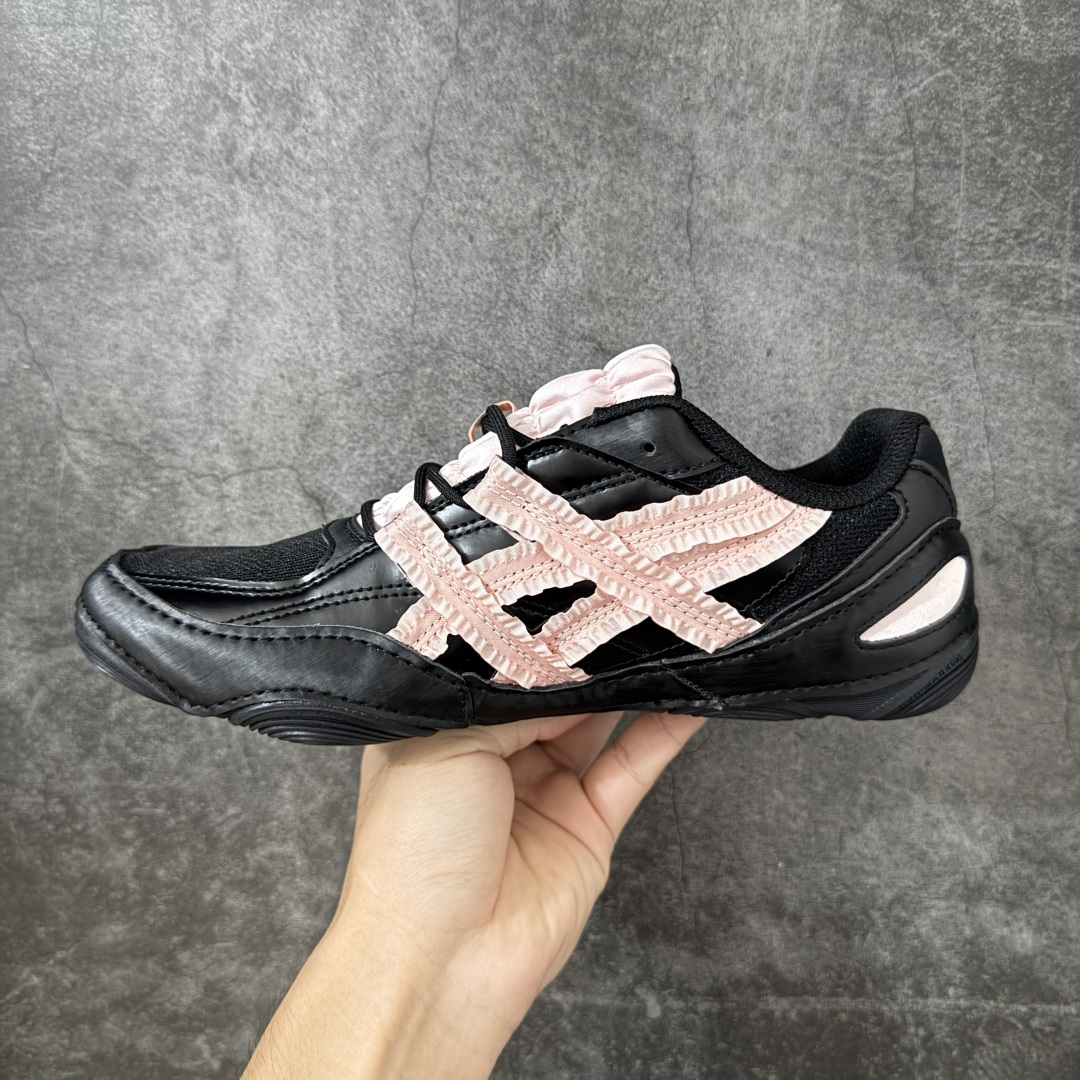 图片[2]-【原厂版】ASICS HYPERSYNC 薄底德训鞋 时尚经典透气包裹性轻便低帮生活休闲鞋女款 黑粉花边 尺码：36 36.5 37.5 38 38.5 39 40 40.5 41.5-选品中心