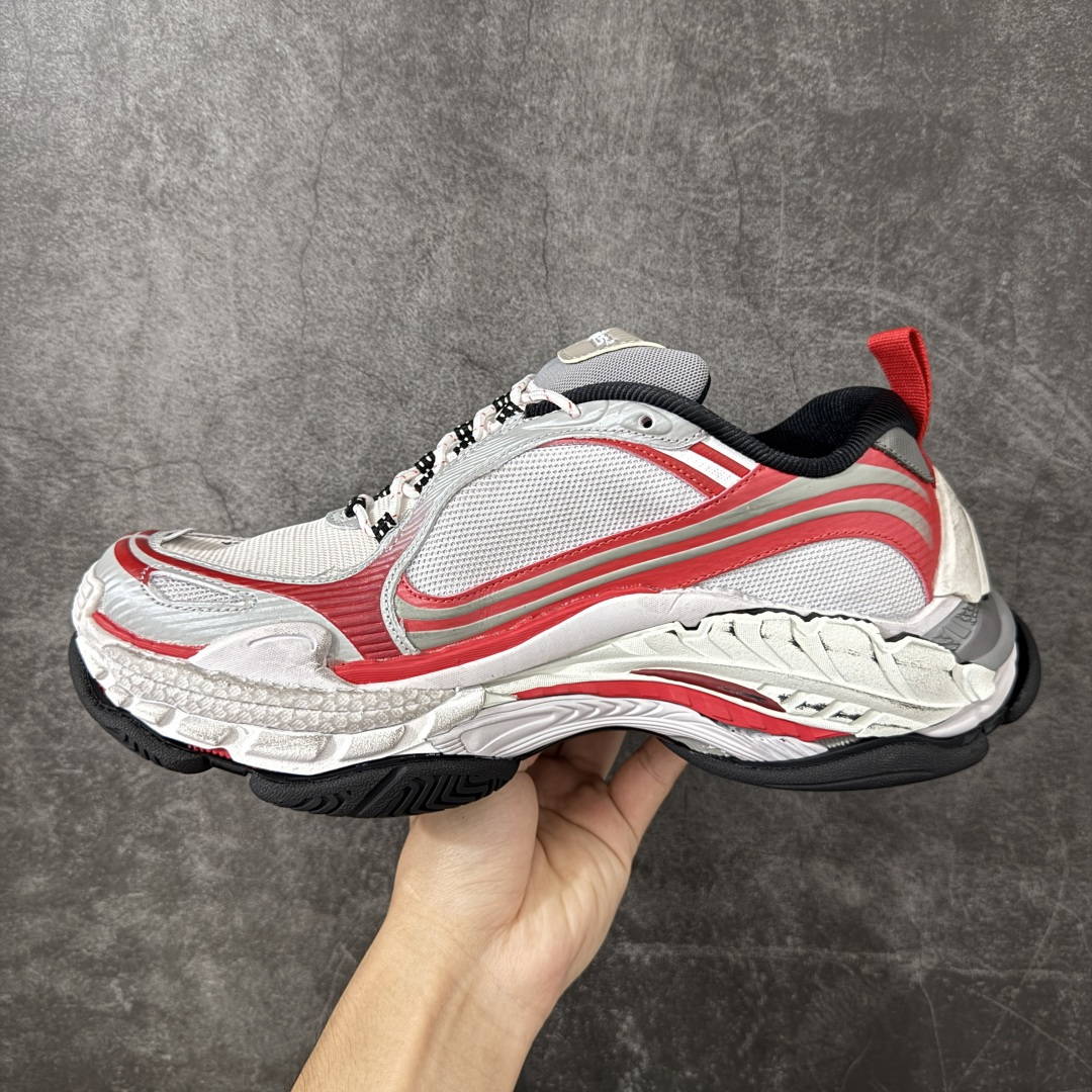 图片[2]-【i8纯原】Balenciaga巴黎世家24代 Triple S .2 白红 低帮 老爹鞋 市场老牌巴黎世家大厂出品 品质价格无需多言 原鞋原材料打造 一比一细节还原 此款相对之前款式轻质很多 超厚鞋底增高4-5cm 高街风格 货号：865849WTR2G1800 尺码：36-46-选品中心