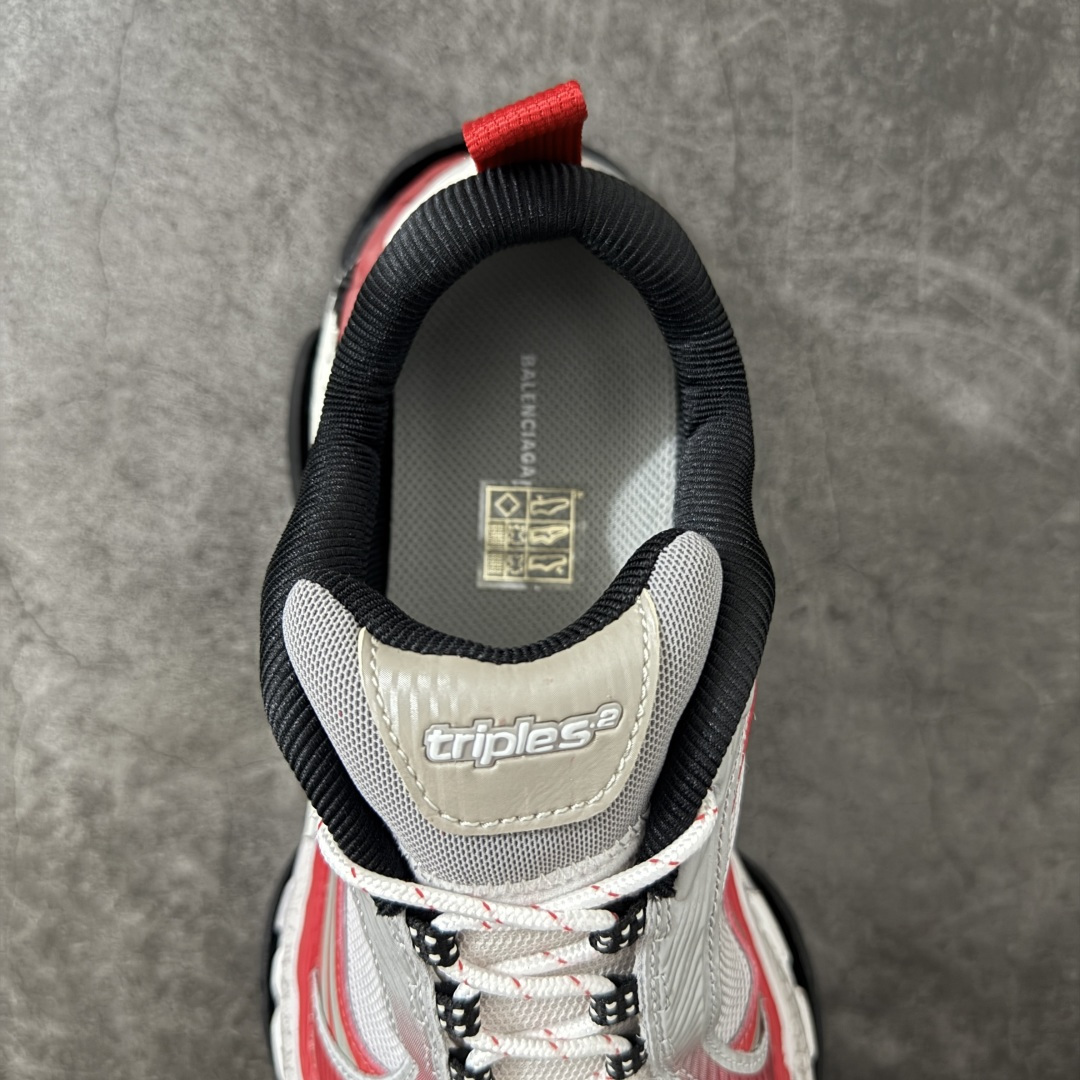 图片[8]-【i8纯原】Balenciaga巴黎世家24代 Triple S .2 白红 低帮 老爹鞋 市场老牌巴黎世家大厂出品 品质价格无需多言 原鞋原材料打造 一比一细节还原 此款相对之前款式轻质很多 超厚鞋底增高4-5cm 高街风格 货号：865849WTR2G1800 尺码：36-46-选品中心