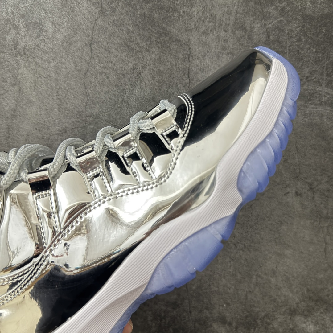 图片[6]-【外贸版】Air Jordan 11 Retro 电镀银色 货号：CT8012-730   原楦原档案数据开模打造 原厂中底拉帮钢印 原厂漆皮 防冻不开裂 头层皮料 原装鞋撑 水晶大底正确色度色泽 原楦原数据刺绣 原厂车缝走线及对位 毫厘不差 飞人logo采用原数据电脑刺绣 原装正品碳纤维真实碳板 增强抗扭 原内标 原盒标 正确官方原盒 原厂防氧化水晶外底 原厂配套厂全掌solo气垫 尺码：40 40.5 41 42 42.5 43 44 44.5 45 46 47.5 48.5-选品中心