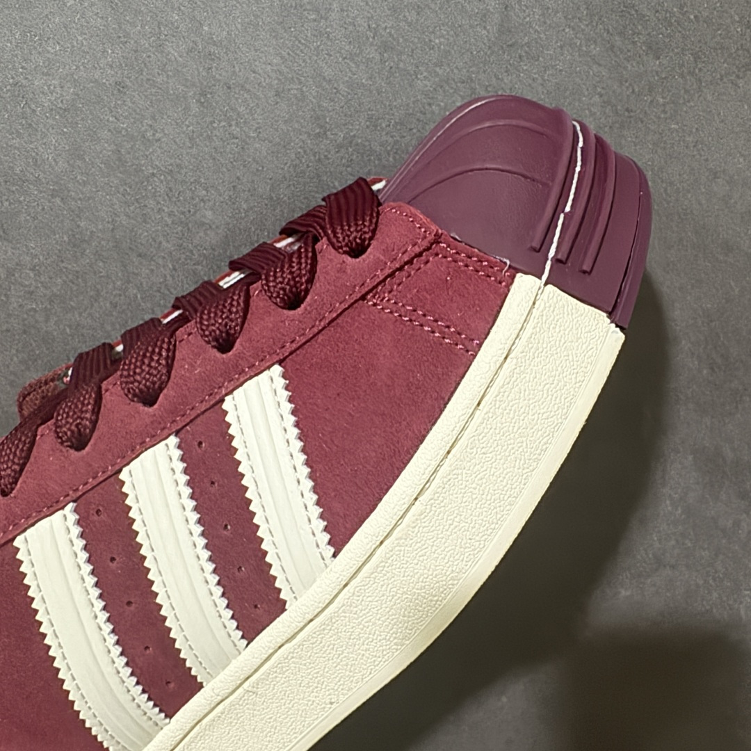 图片[8]-【公司级】Adidas Superstar 2 ST KI3563 贝壳头3.0低帮休闲面包鞋 暗红乳白KI3563  #胖版贝壳头 填充超饱满的面包鞋身 包裹感超棒 标志性贝壳头做了加宽设计 防撞耐造  尺码：35 36 36 36.5 37 38 38.5 39 40 40.5 41 42 42.5 43 44 44.5 45-选品中心
