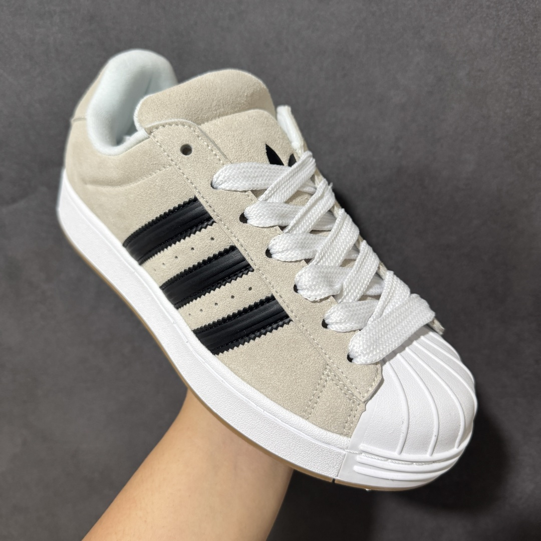 Adidas Superstar 2 ST KI3563 贝壳头3.0低帮休闲面包鞋 暗红乳白KI351