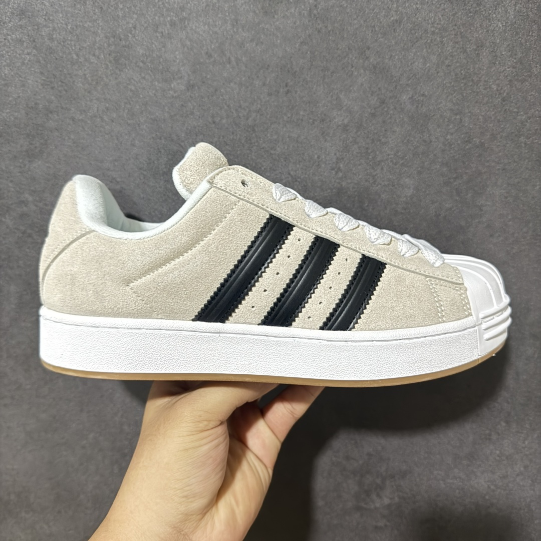Adidas Superstar 2 ST KI3563 贝壳头3.0低帮休闲面包鞋 暗红乳白KI351