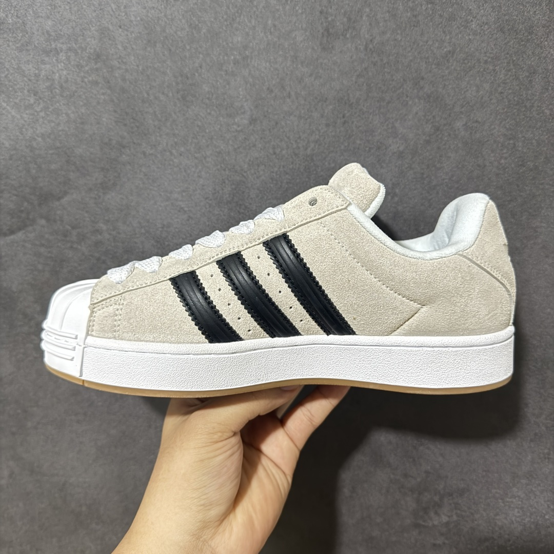 Adidas Superstar 2 ST KI3563 贝壳头3.0低帮休闲面包鞋 暗红乳白KI351