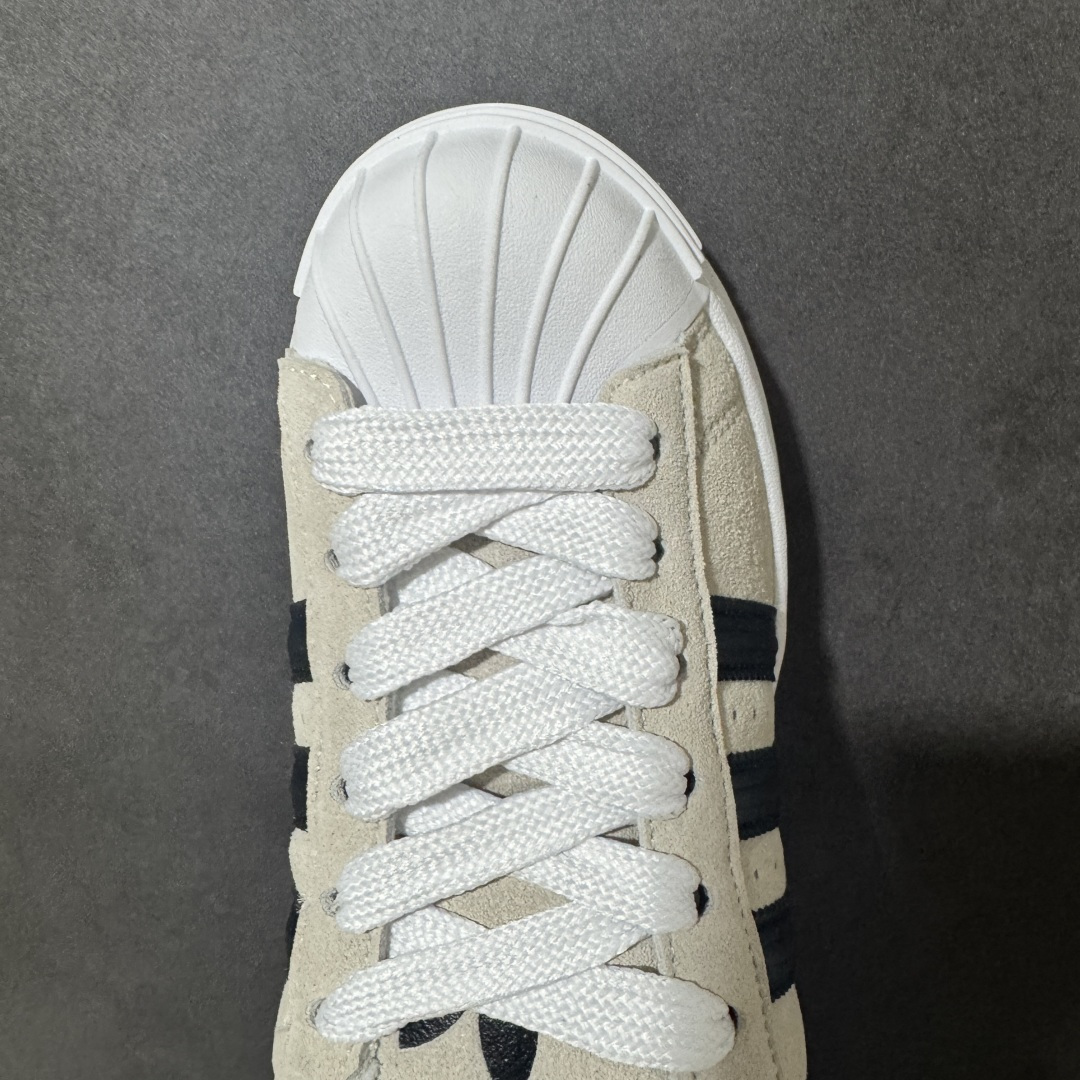Adidas Superstar 2 ST KI3563 贝壳头3.0低帮休闲面包鞋 暗红乳白KI351