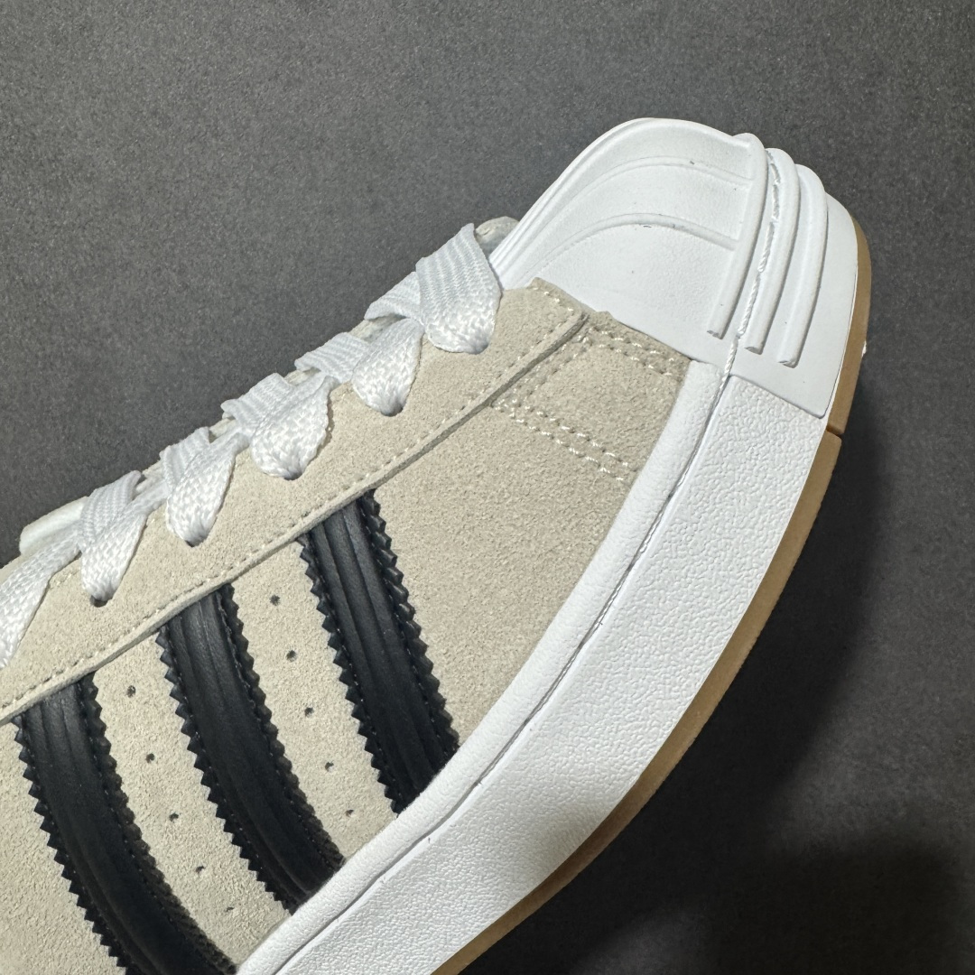 Adidas Superstar 2 ST KI3563 贝壳头3.0低帮休闲面包鞋 暗红乳白KI351