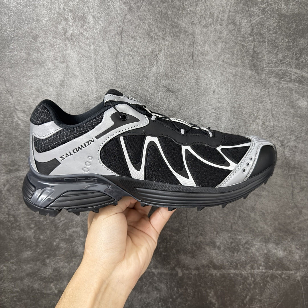 SALOMON萨洛蒙 XT-WHISPER VOID 鎏光系列轻便反光跑步鞋 男女同款 黑银 纯原外贸平
