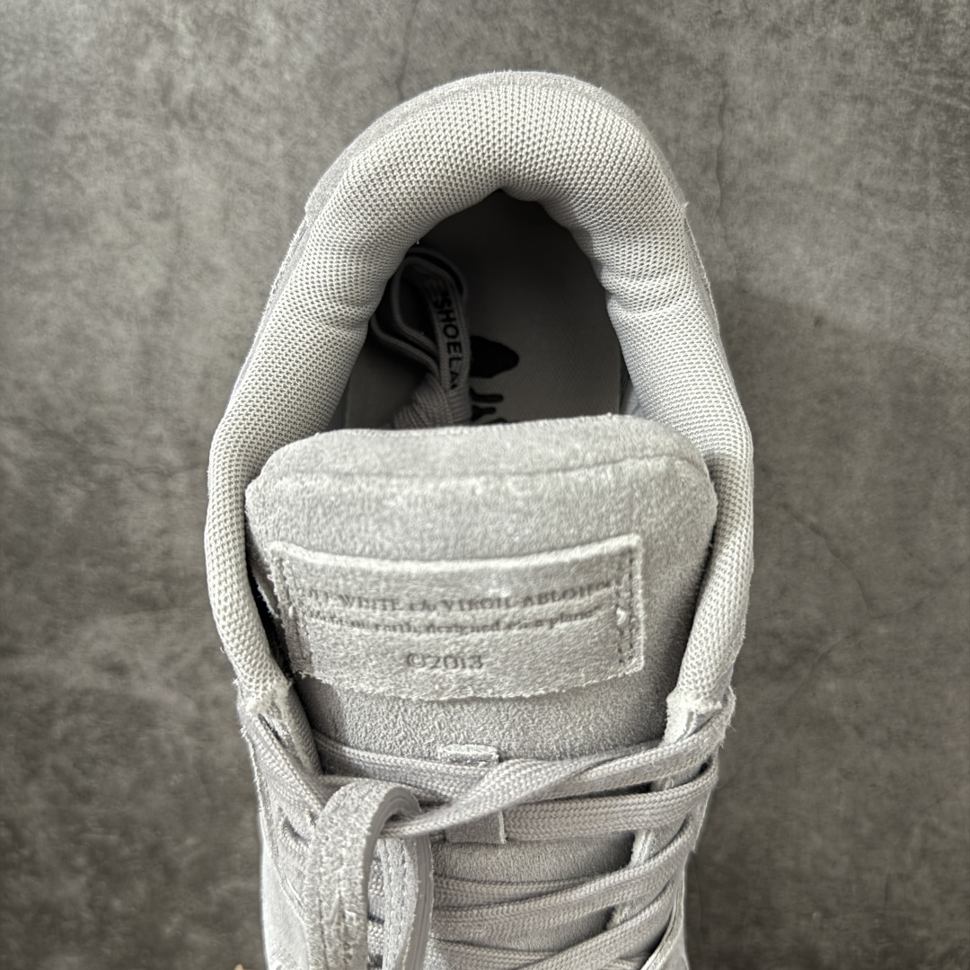 OFF-WHITE Out Of Office OW低帮时尚板鞋 灰麂皮杨幂同款 由经典配色打造 箭头符