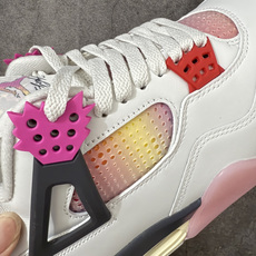 Air Jordan 4 Retro Comic 舒适贴合 支撑 复古篮球鞋 男款 AJ4白黑粉 货号J Air Jordan 4 Retro Comic 舒适贴合 支撑 复古篮球鞋 男款 AJ4白黑粉 货号J