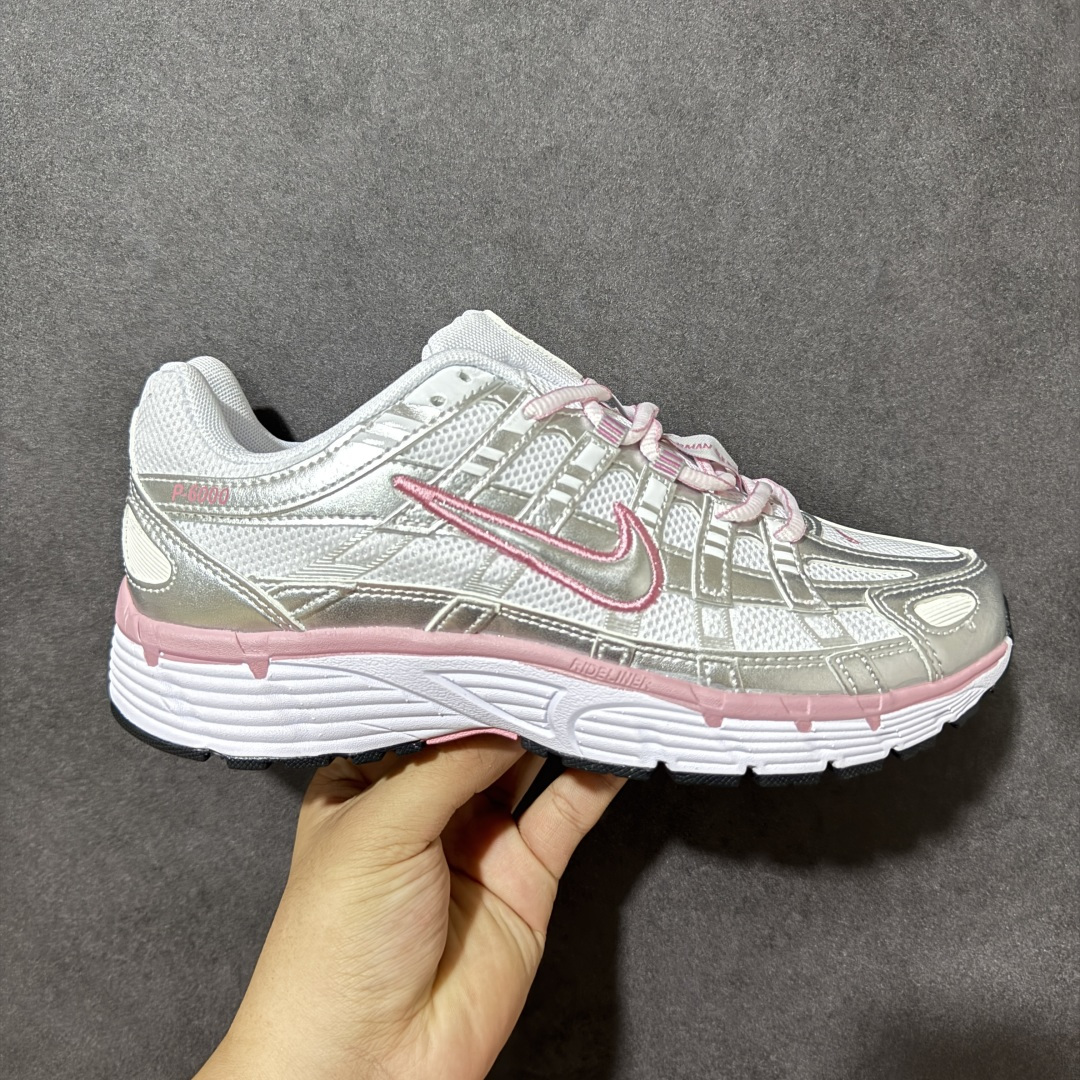 Nike P-6000 舒适柔软耐磨 低帮 休闲城市通勤跑步鞋 粉银独家私模 原鞋 真标 原盒打造货号：