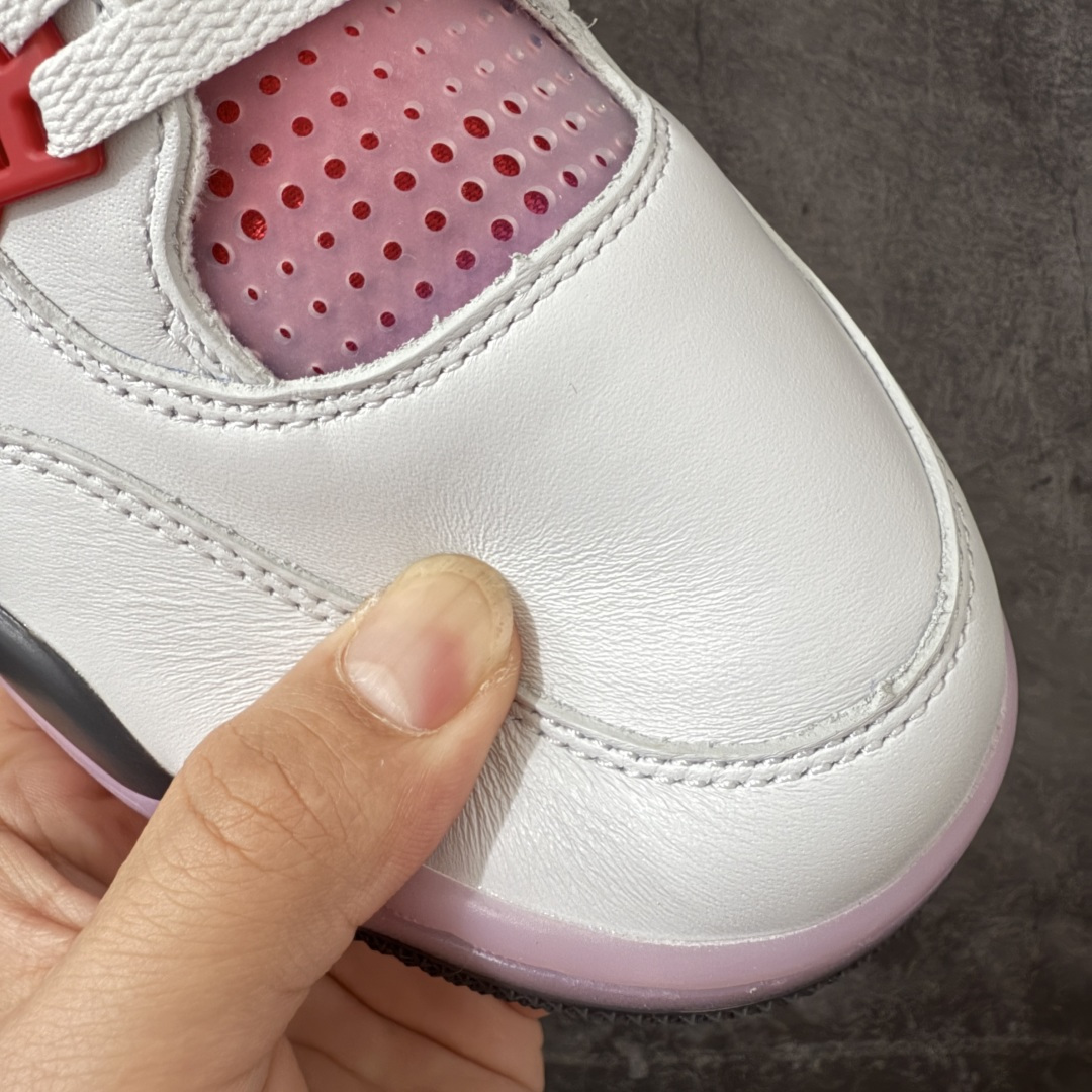 Air Jordan 4 Retro Comic 舒适贴合 支撑 复古篮球鞋 男款 AJ4白黑粉 货号J