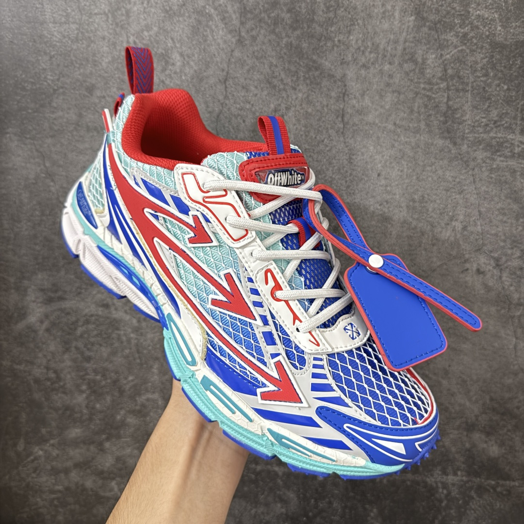 OFF-WHITE OW运动鞋 春夏走秀款球鞋 所有配件均通过定做出产正品裁片 原版比例大箭头定制网眼布