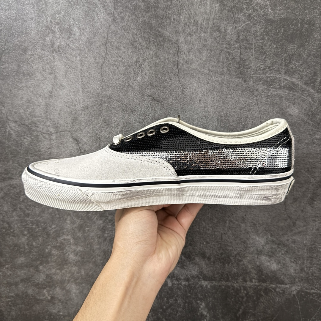Vans Premium LX Authentic 44“Charms” 复古亮片做旧泼墨鞋身麂皮拼接渐